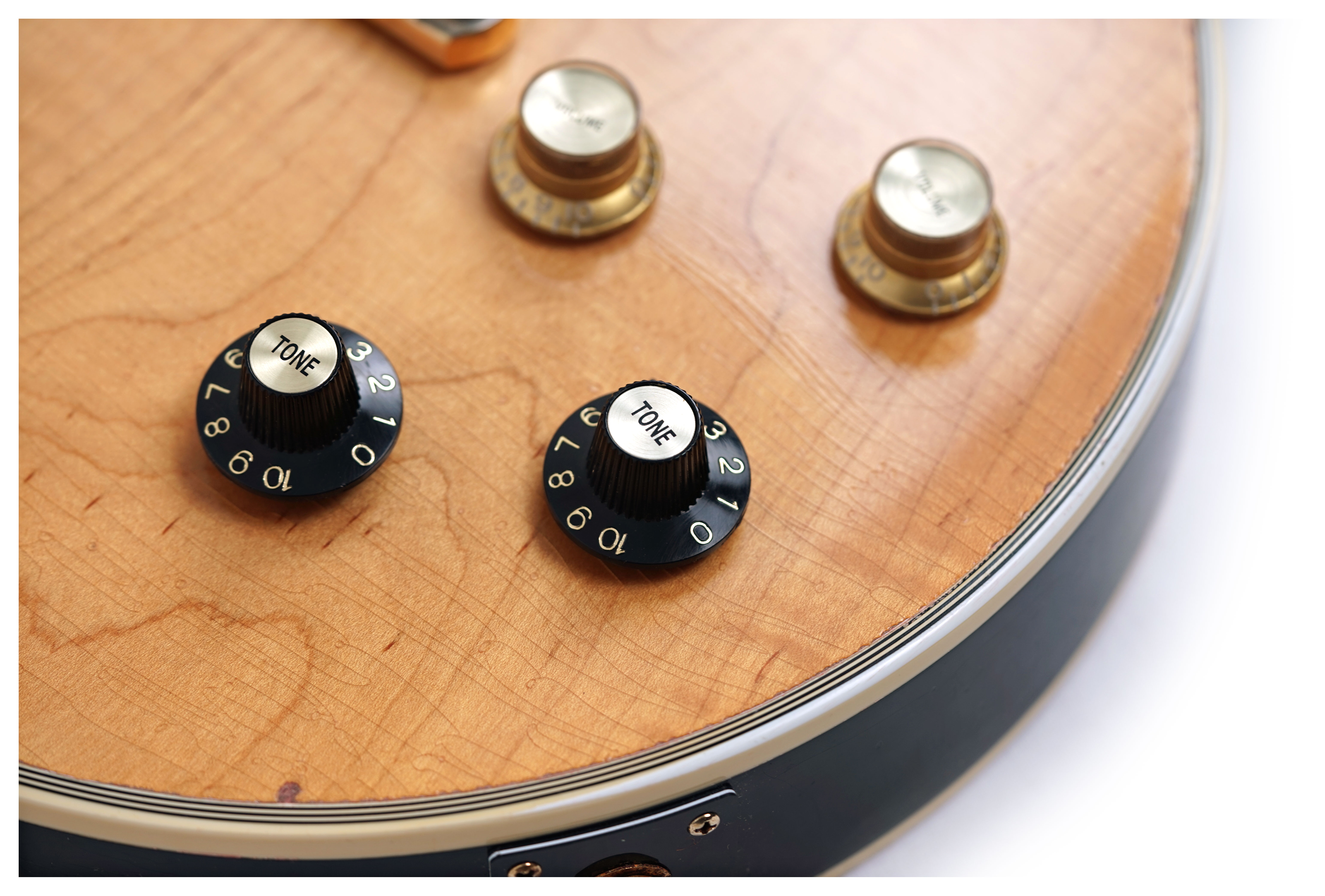 Gibson Custom Shop Mick Ronson 1968 Les Paul Custom Murphy Lab Aged Ebony Antique Natural #ME078