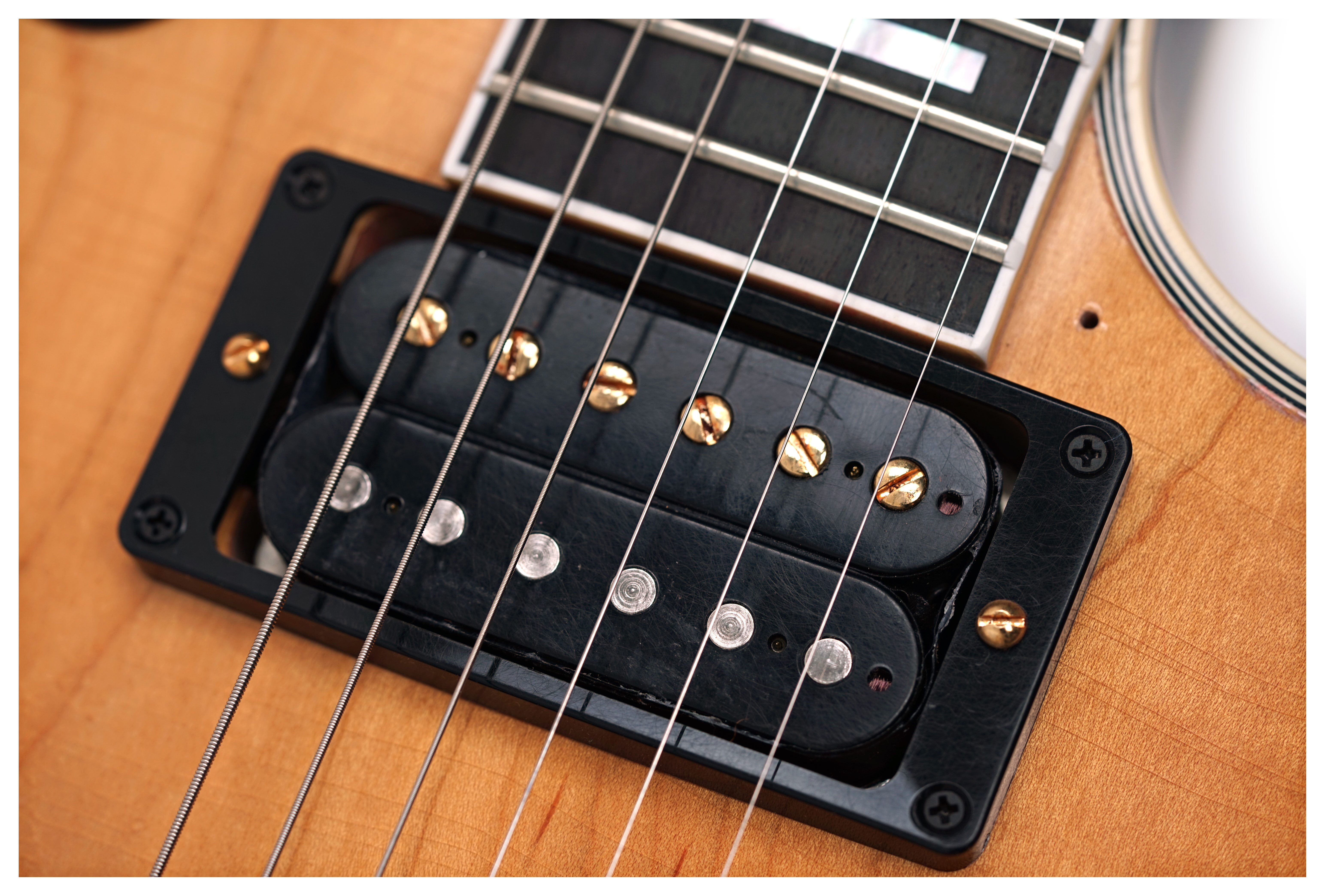 Gibson Custom Shop Mick Ronson 1968 Les Paul Custom Murphy Lab Aged Ebony Antique Natural #ME078