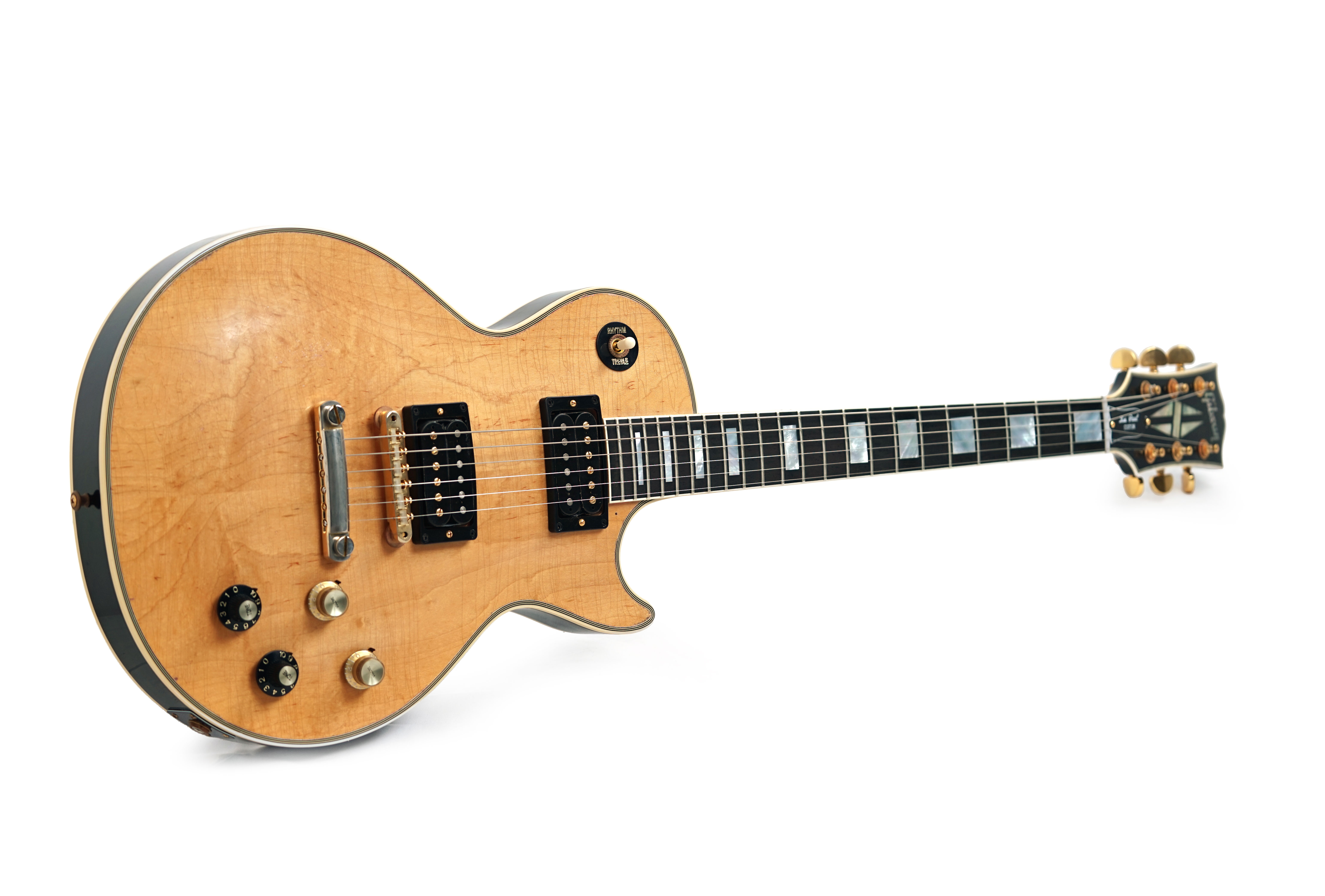 Gibson Custom Shop Mick Ronson 1968 Les Paul Custom Murphy Lab Aged Ebony Antique Natural #MR025