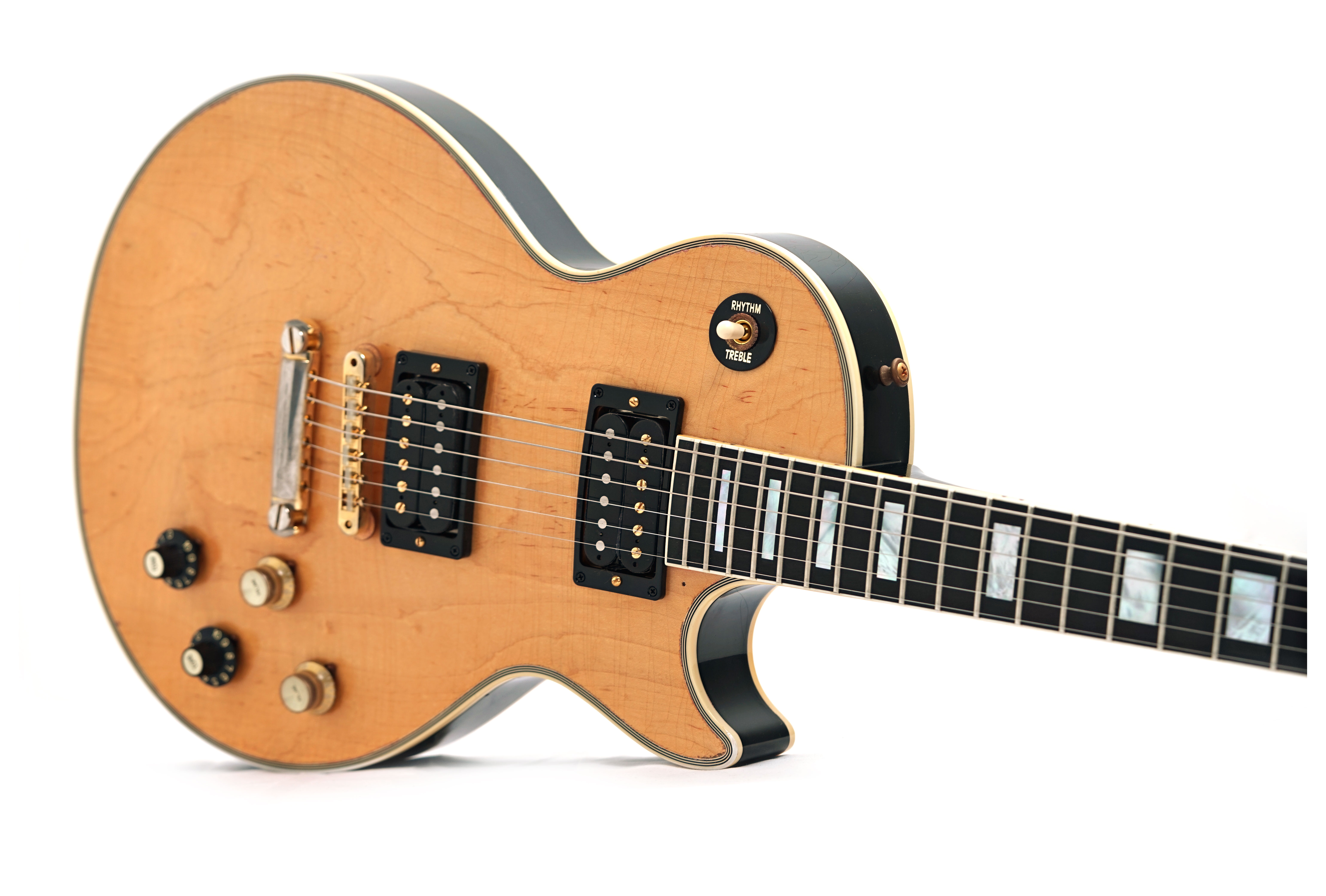 Gibson Custom Shop Mick Ronson 1968 Les Paul Custom Murphy Lab Aged Ebony Antique Natural #MR025