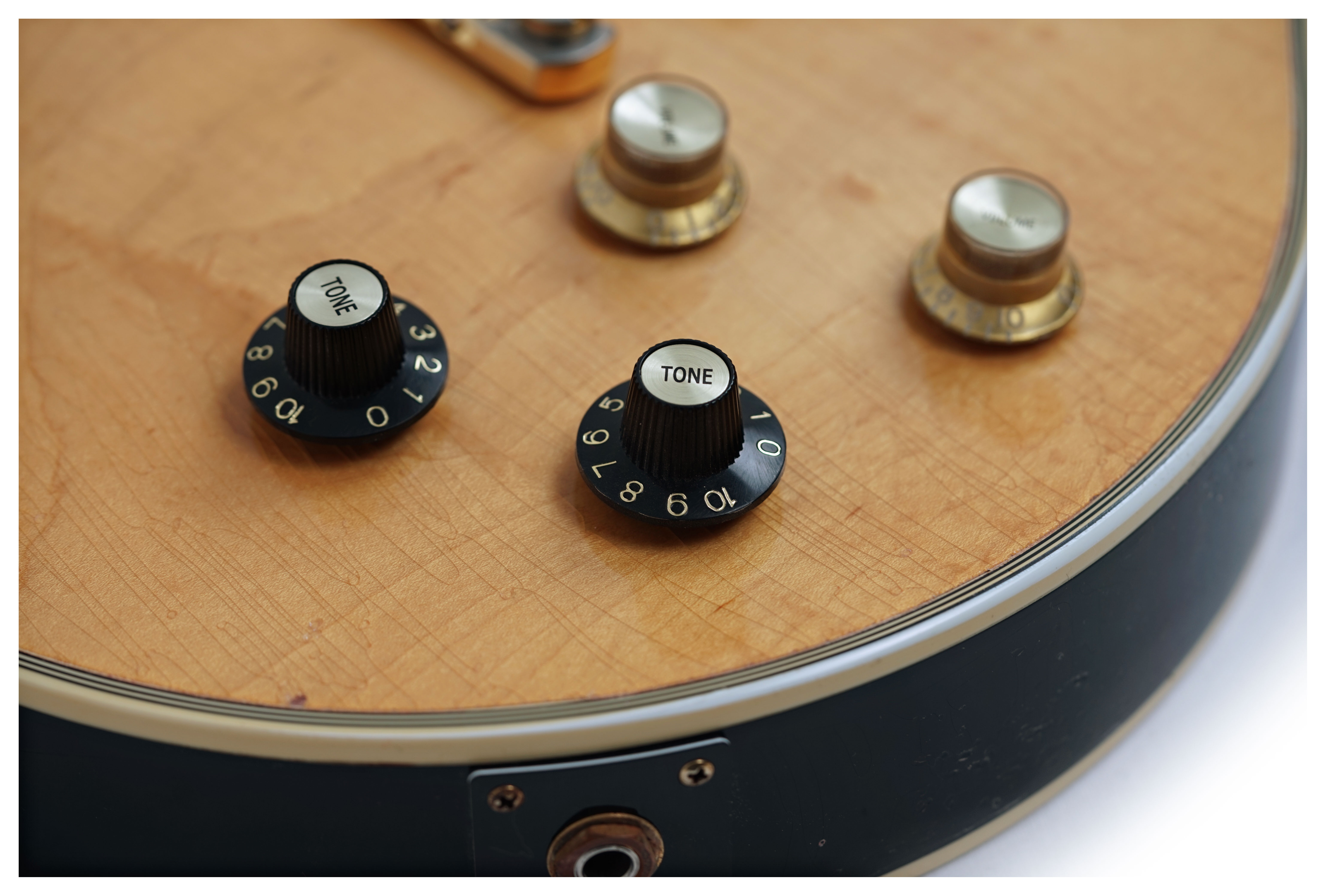 Gibson Custom Shop Mick Ronson 1968 Les Paul Custom Murphy Lab Aged Ebony Antique Natural #MR025