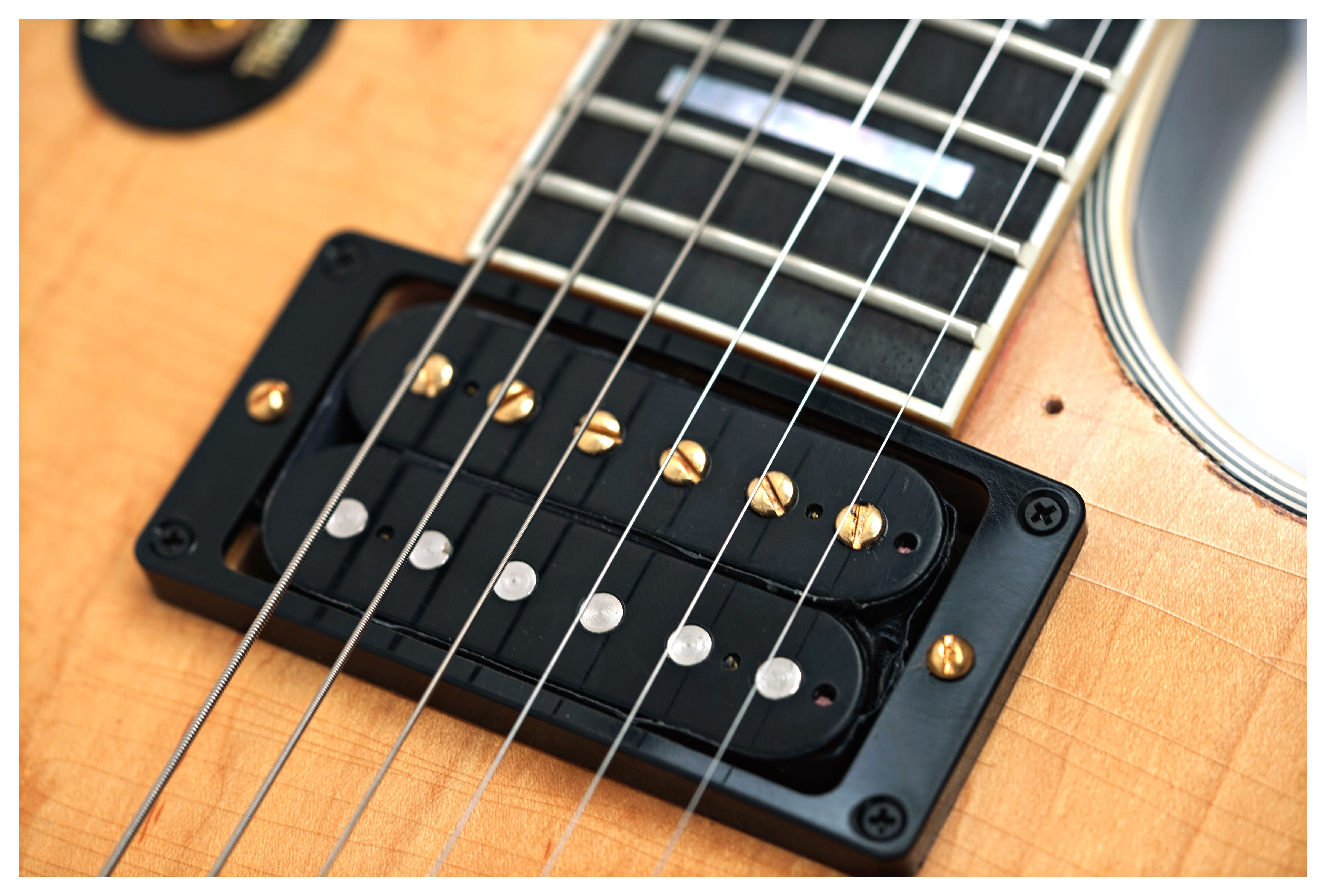 Gibson Custom Shop Mick Ronson 1968 Les Paul Custom Murphy Lab Aged Ebony Antique Natural #MR025