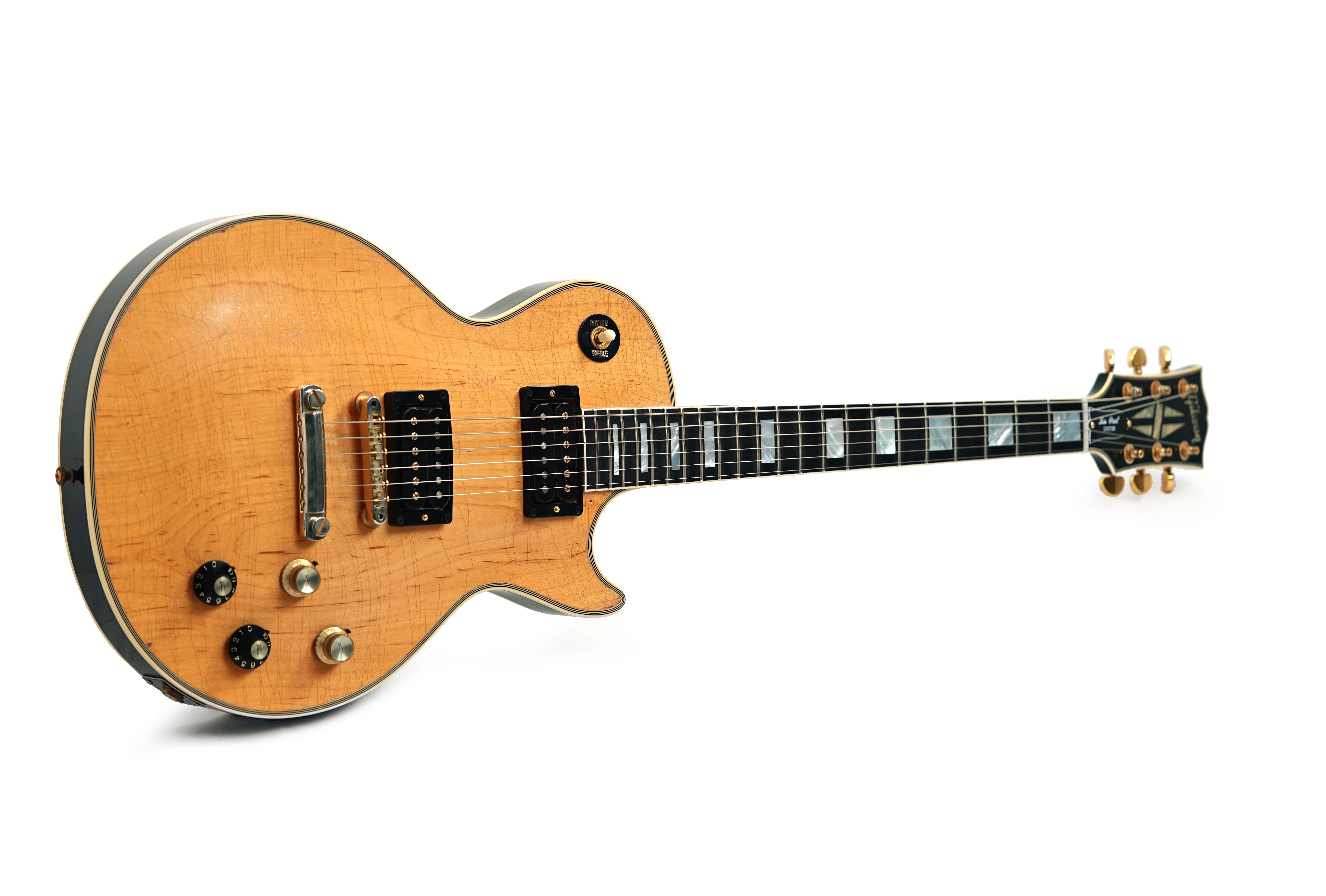 Gibson Custom Shop Mick Ronson 1968 Les Paul Custom Murphy Lab Aged Ebony Antique Natural #MR040