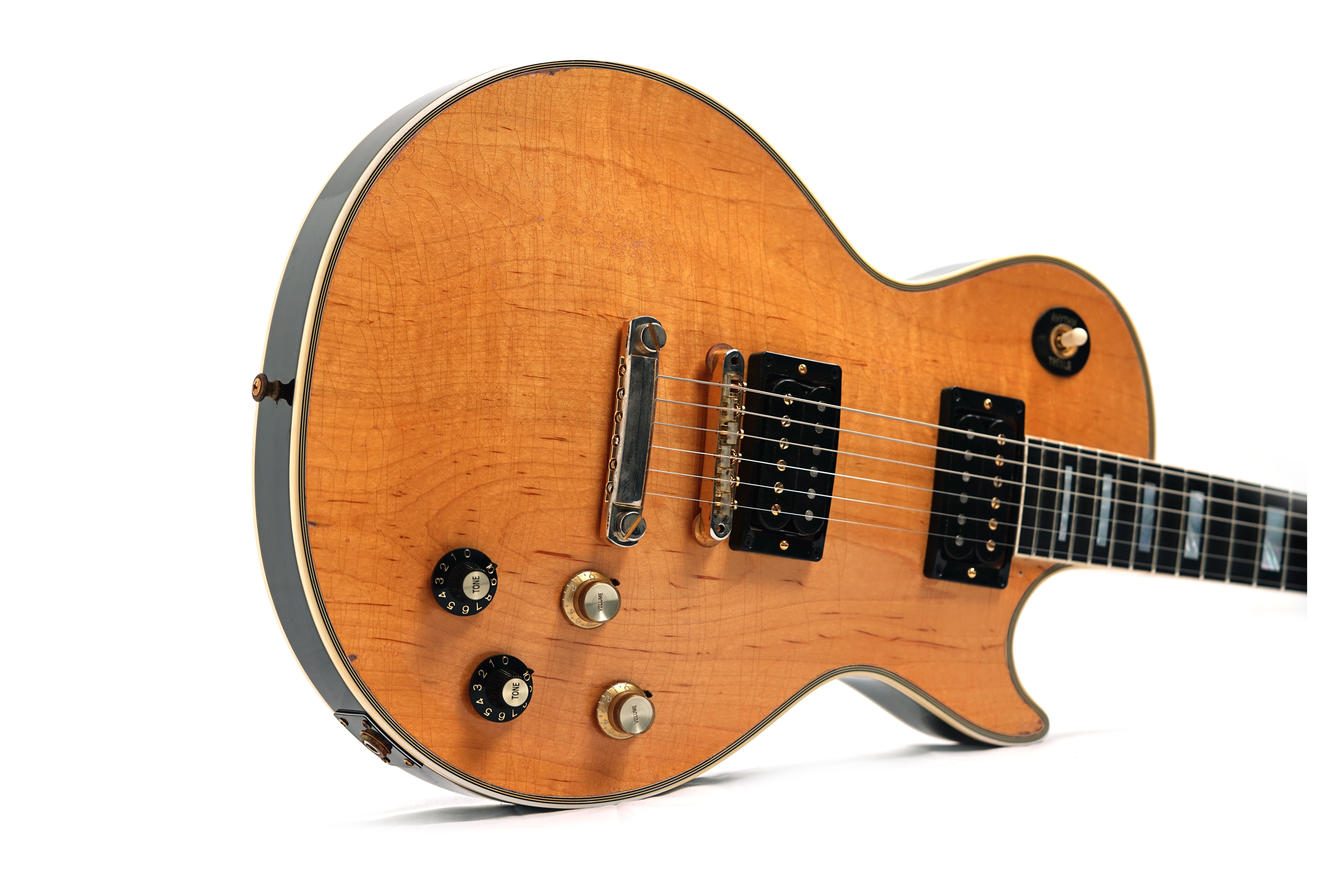 Gibson Custom Shop Mick Ronson 1968 Les Paul Custom Murphy Lab Aged Ebony Antique Natural #MR040