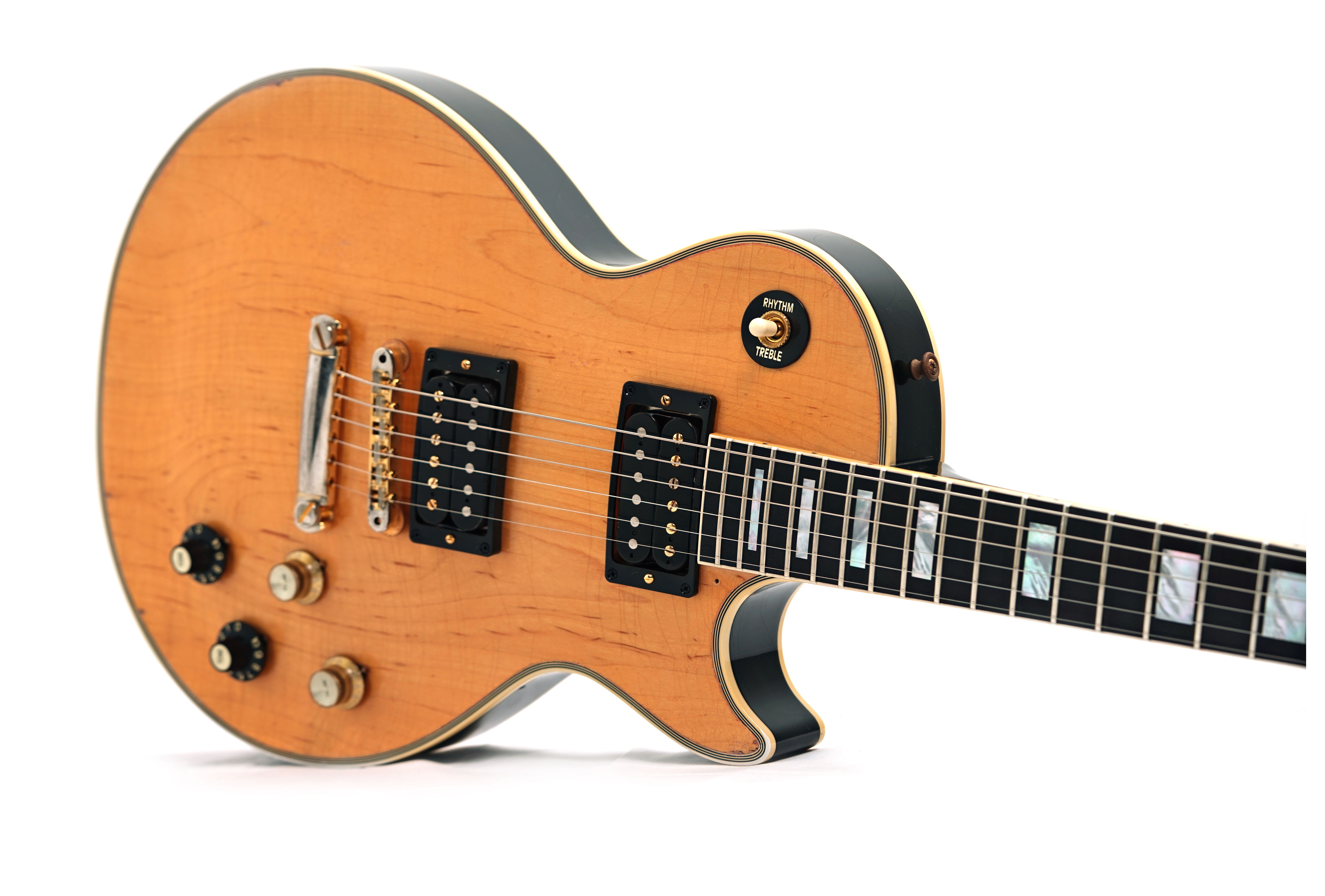 Gibson Custom Shop Mick Ronson 1968 Les Paul Custom Murphy Lab Aged Ebony Antique Natural #MR040