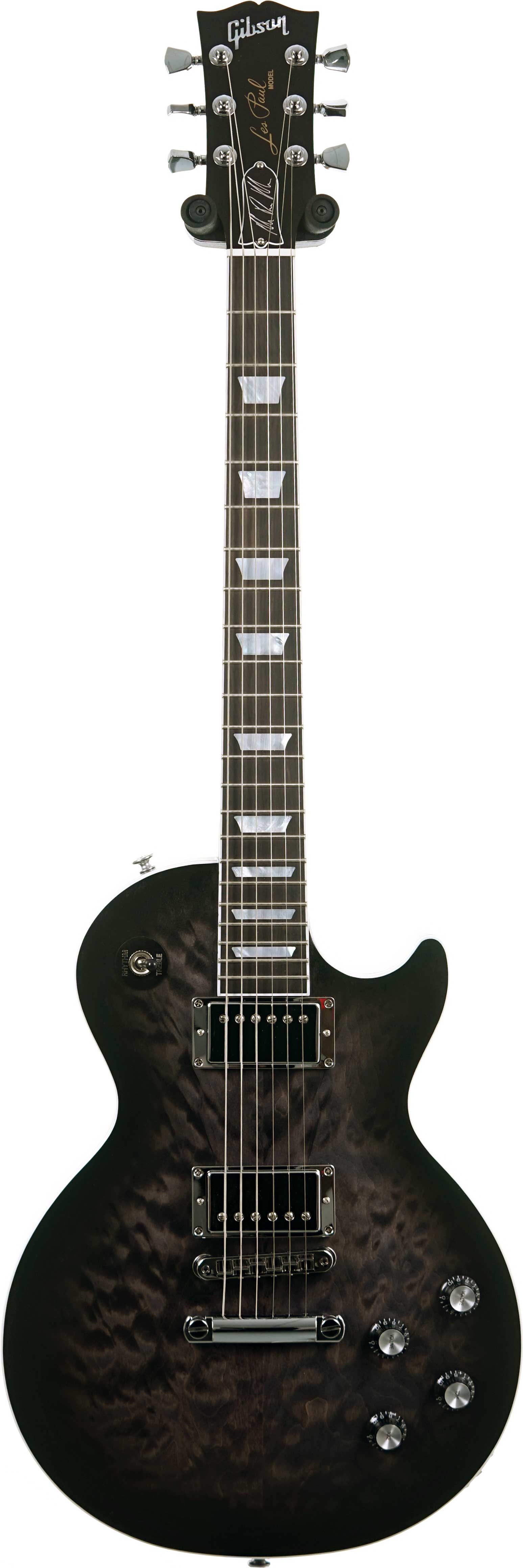 Gibson Mark Morton Les Paul Modern Quilt Translucent Ebony Burst Satin #230050243