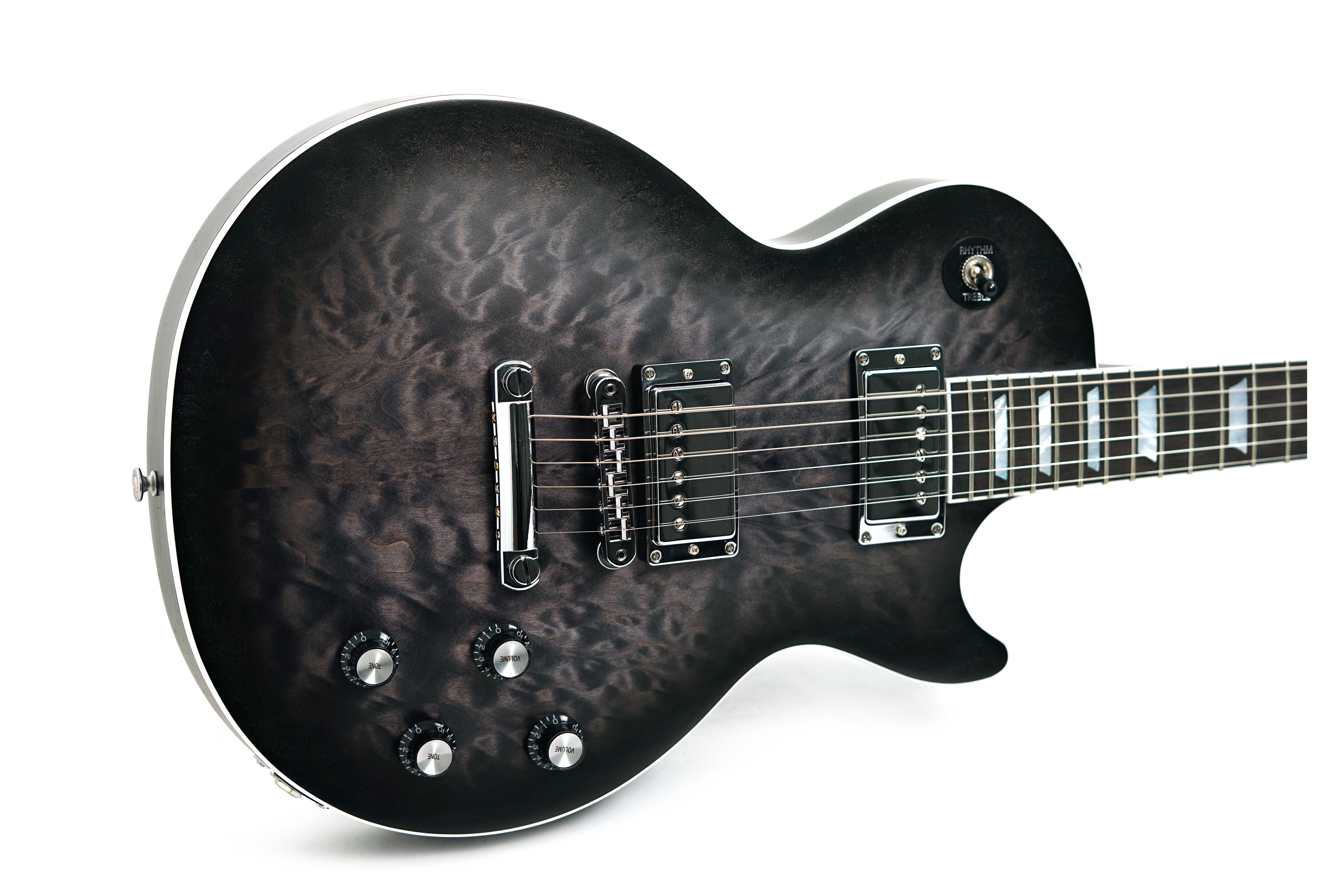 Gibson Mark Morton Les Paul Modern Quilt Translucent Ebony Burst Satin #230050243