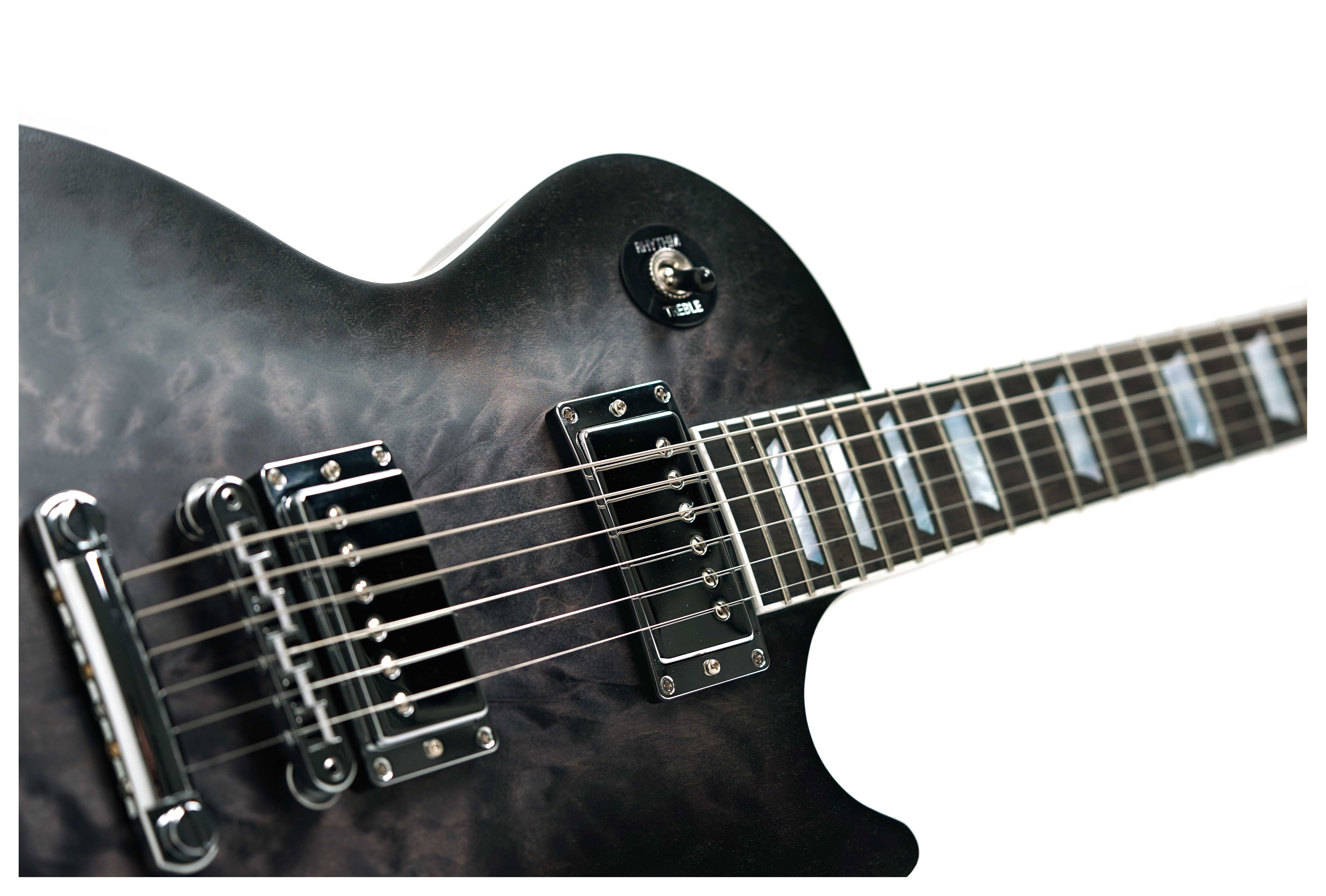 Gibson Mark Morton Les Paul Modern Quilt Translucent Ebony Burst Satin #230050243