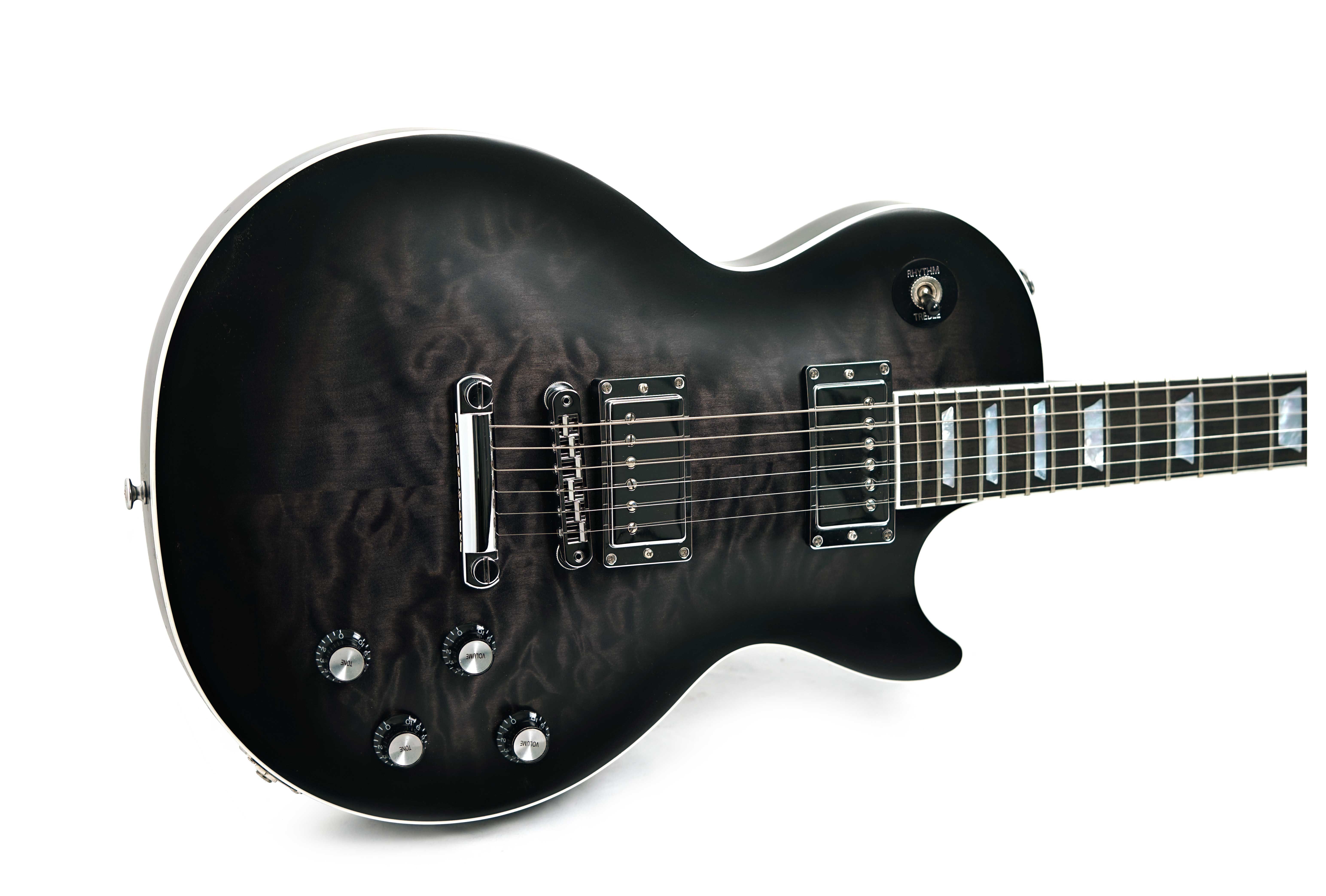 Gibson Mark Morton Les Paul Modern Quilt Translucent Ebony Burst Satin #204950081