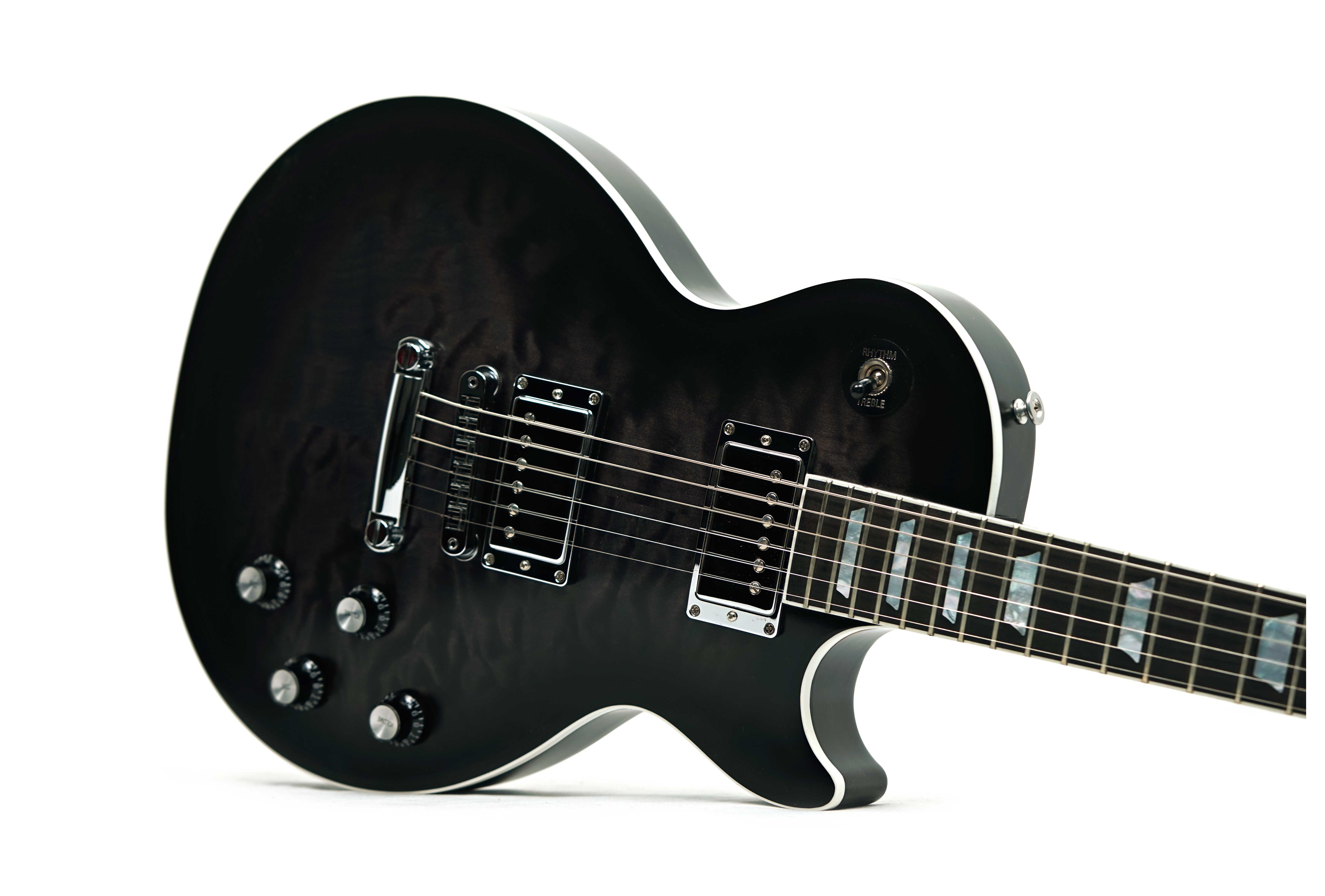 Gibson Mark Morton Les Paul Modern Quilt Translucent Ebony Burst Satin #204950081