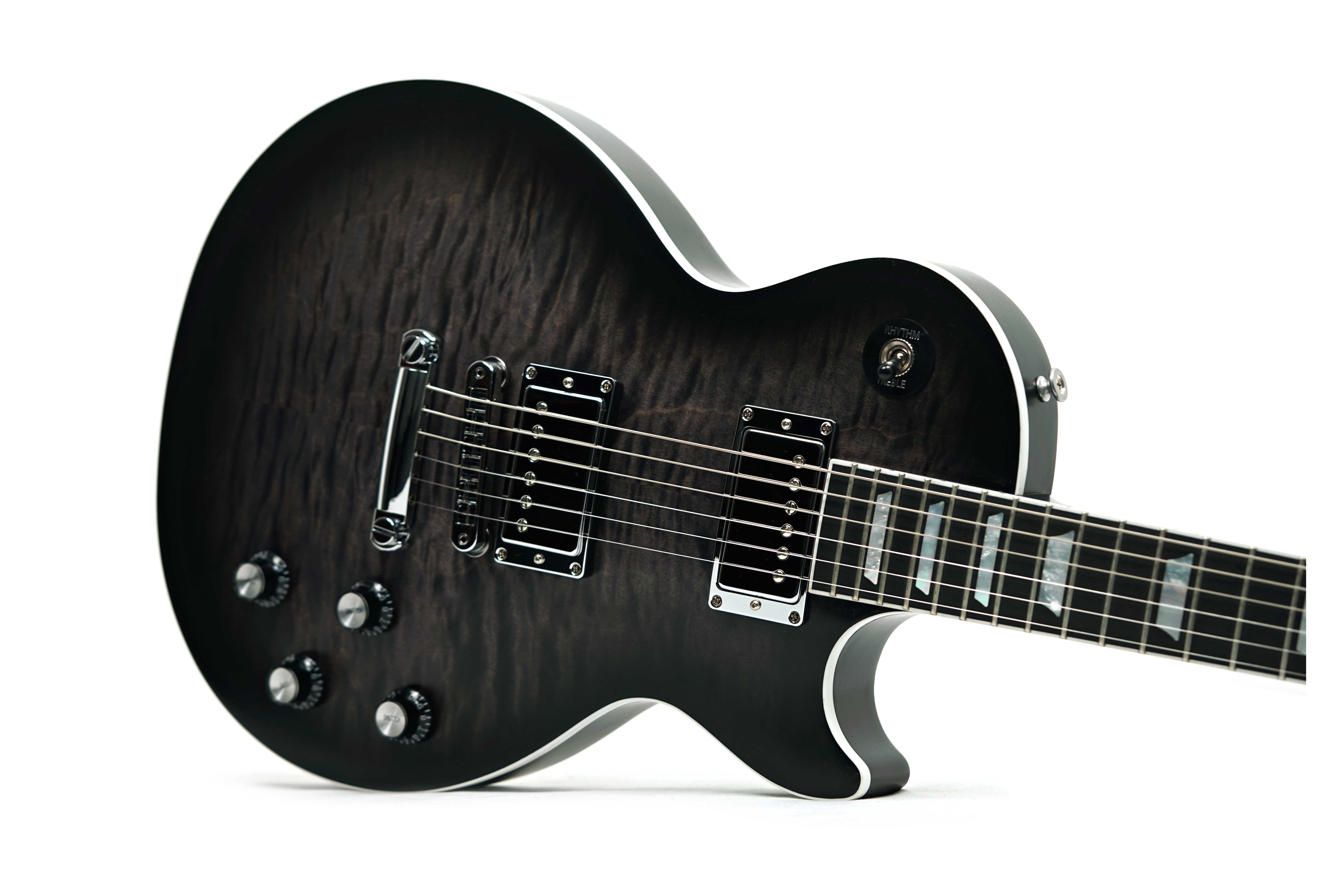 Gibson Mark Morton Les Paul Modern Quilt Translucent Ebony Burst Satin #231150041