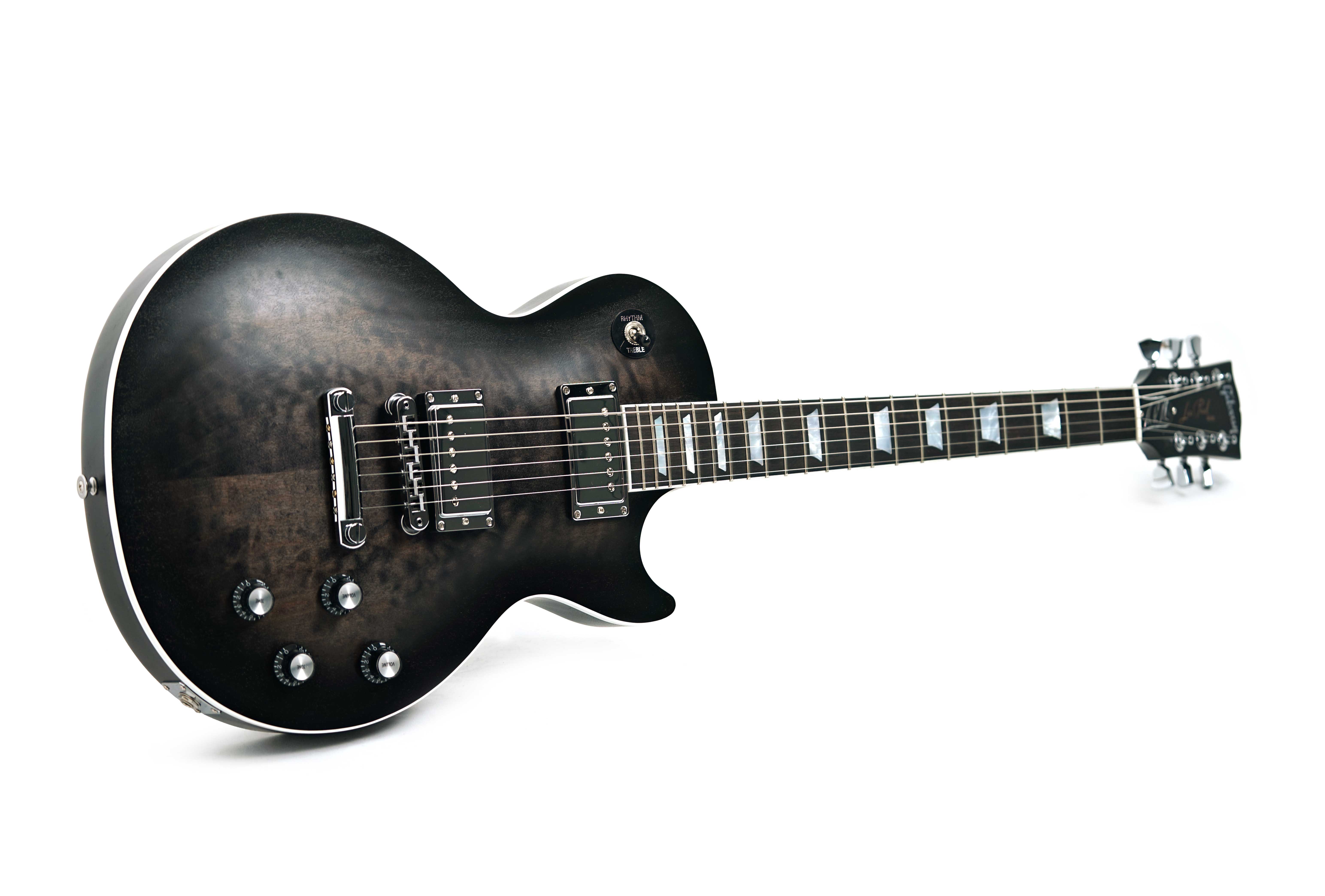 Gibson Mark Morton Les Paul Modern Quilt Translucent Ebony Burst Satin #226850026