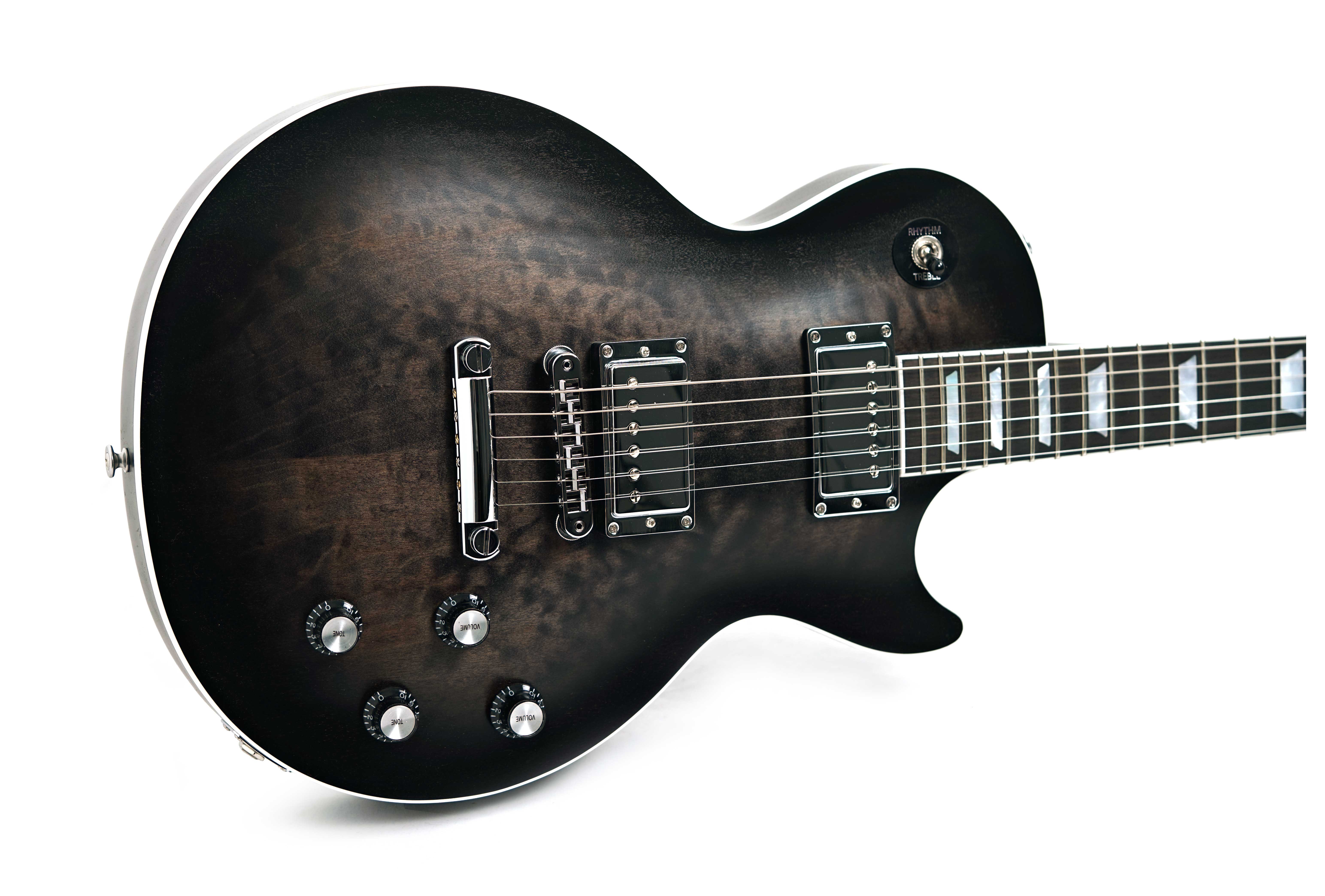 Gibson Mark Morton Les Paul Modern Quilt Translucent Ebony Burst Satin #226850026