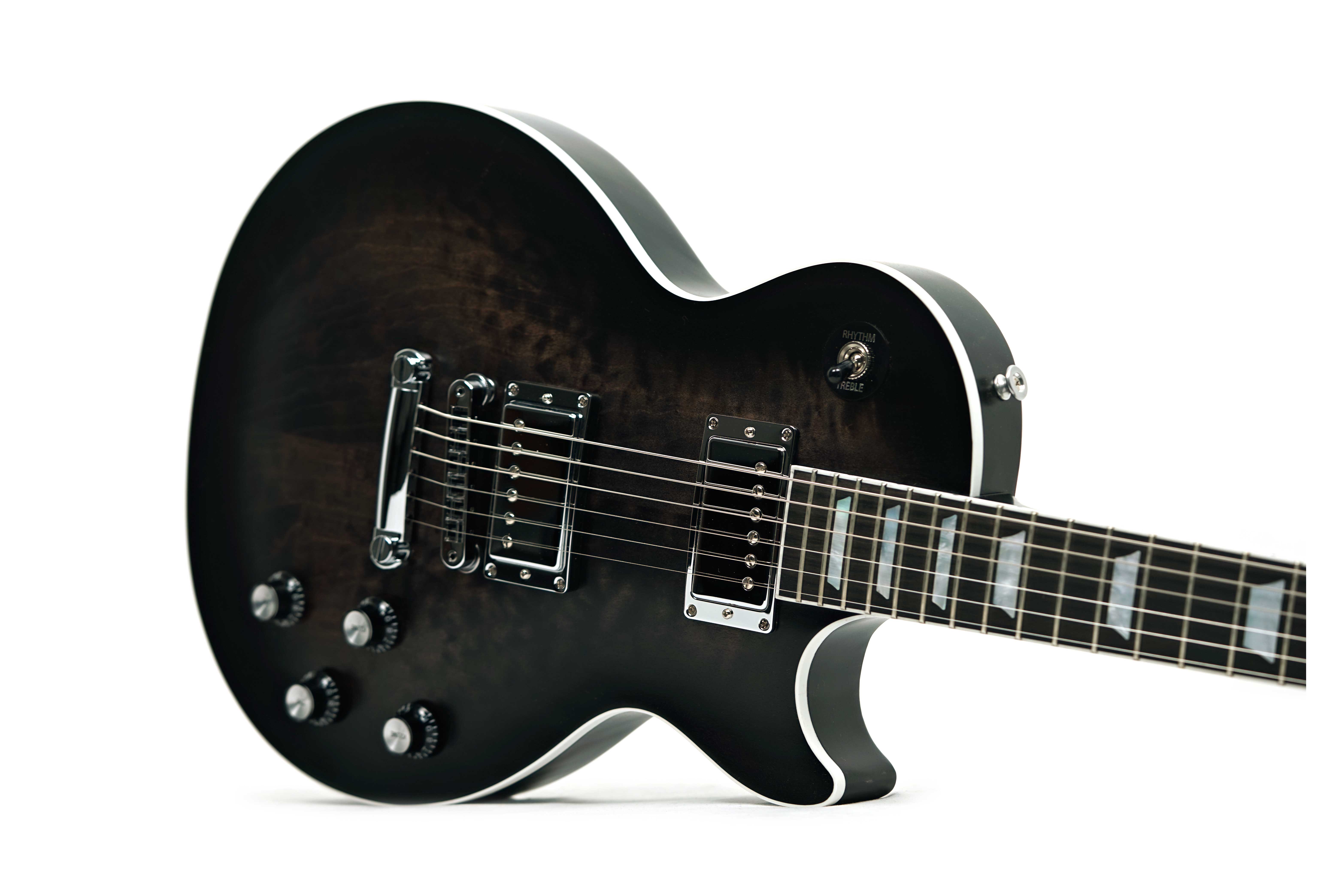 Gibson Mark Morton Les Paul Modern Quilt Translucent Ebony Burst Satin #226850026