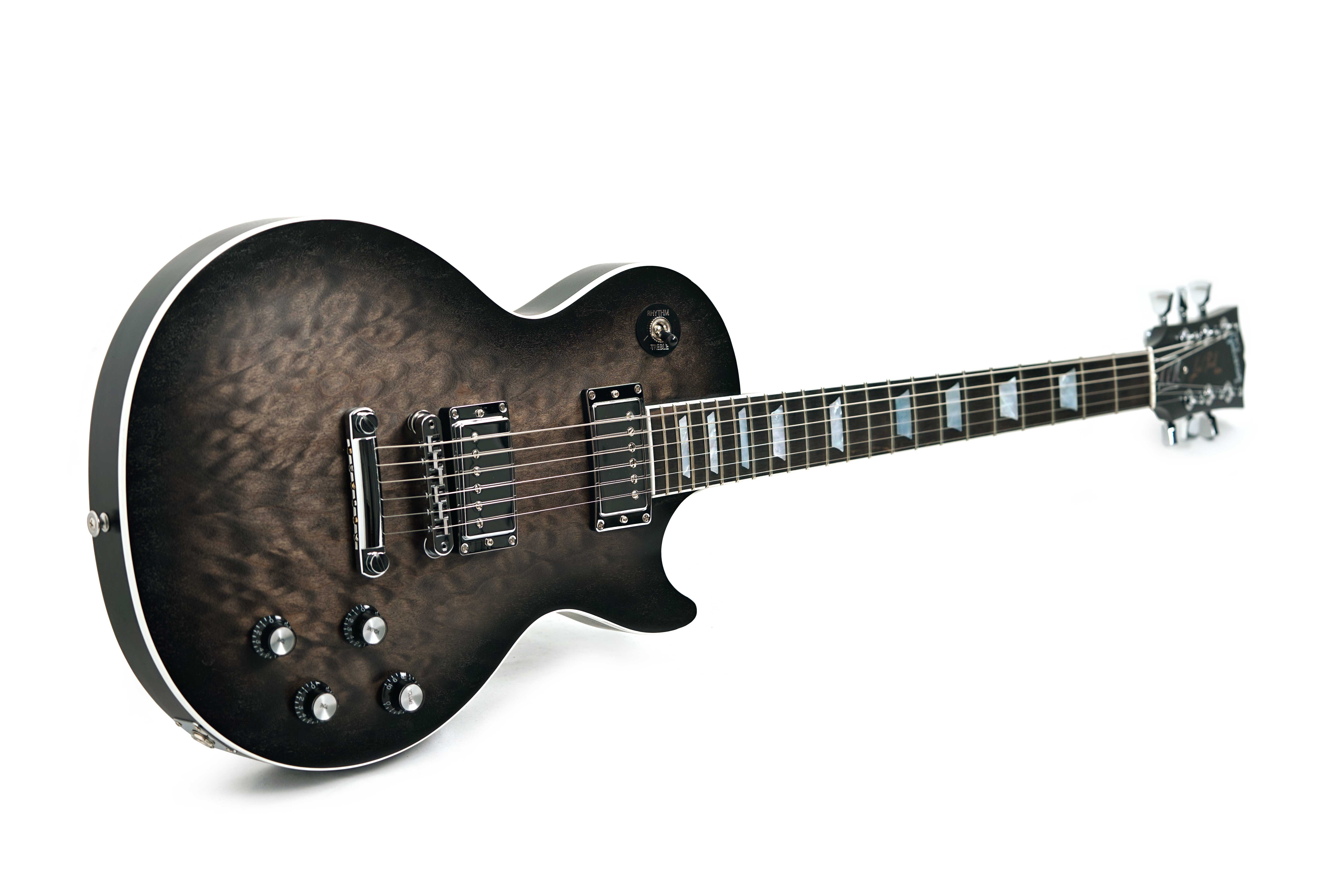 Gibson Mark Morton Les Paul Modern Quilt Translucent Ebony Burst Satin #226750197