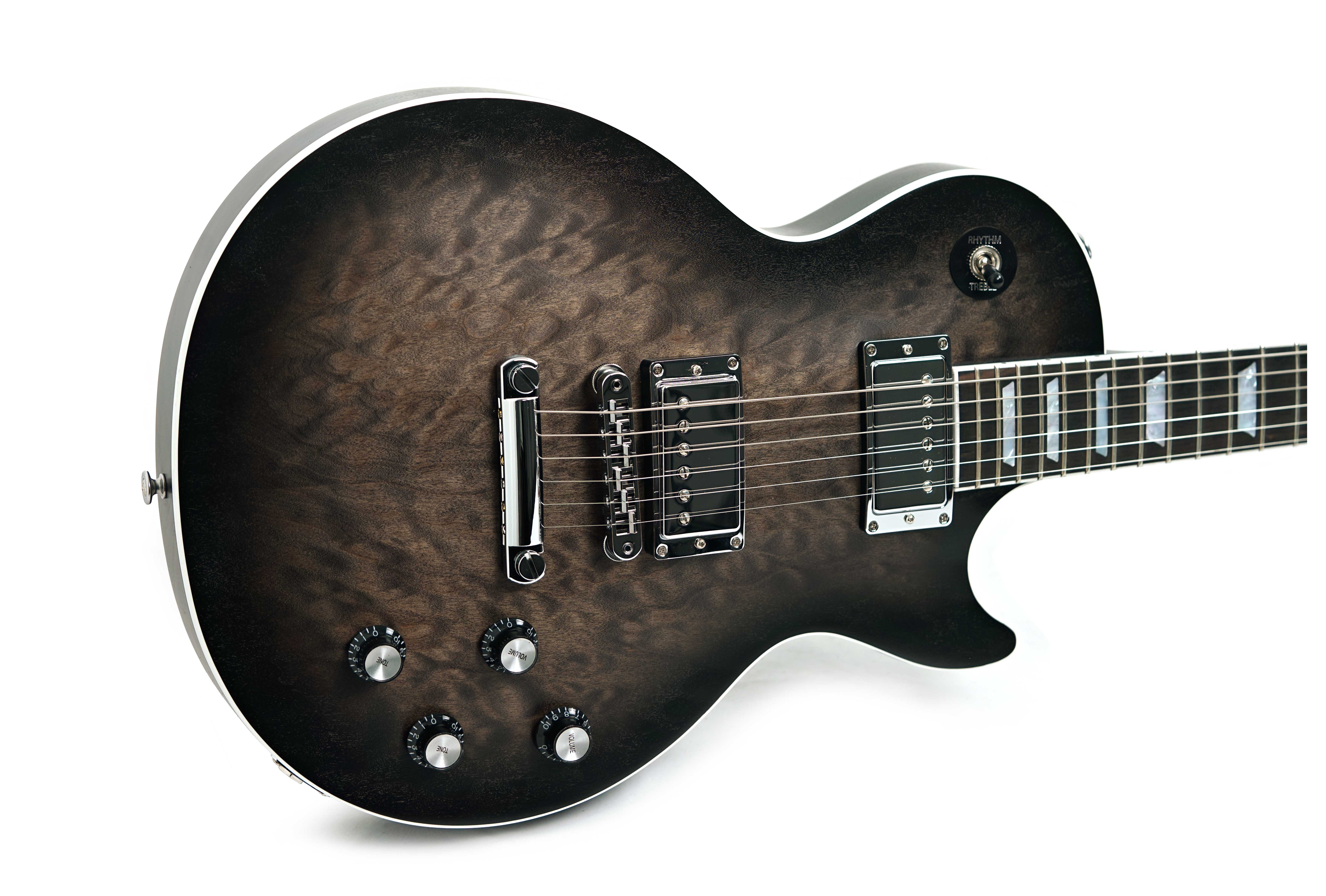 Gibson Mark Morton Les Paul Modern Quilt Translucent Ebony Burst Satin #226750197