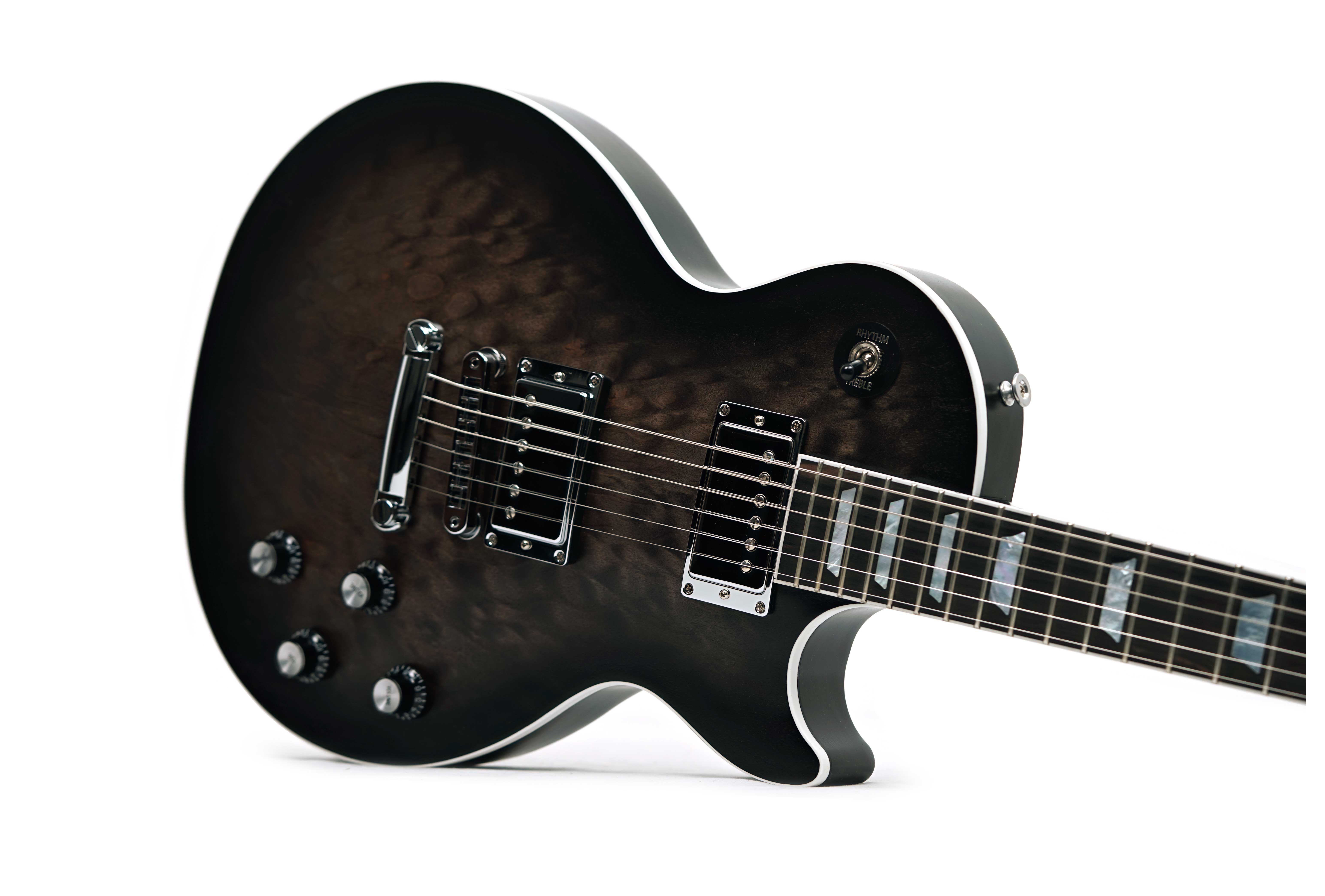 Gibson Mark Morton Les Paul Modern Quilt Translucent Ebony Burst Satin #226750197