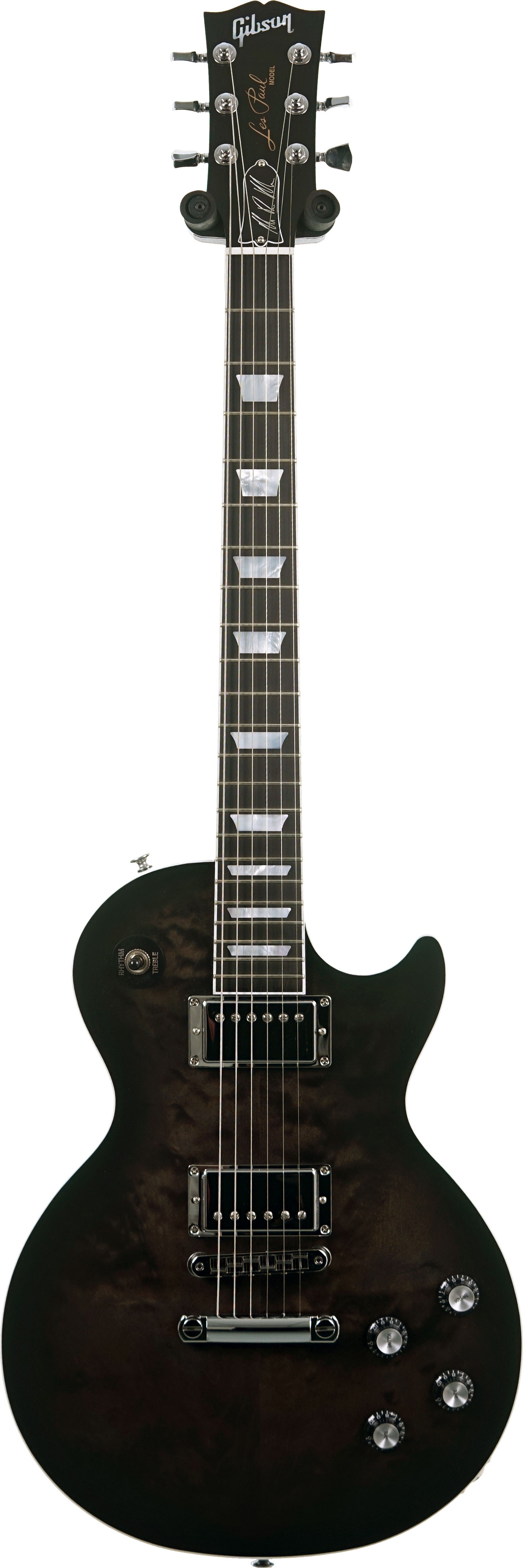 Gibson Mark Morton Les Paul Modern Quilt Translucent Ebony Burst Satin #226850112