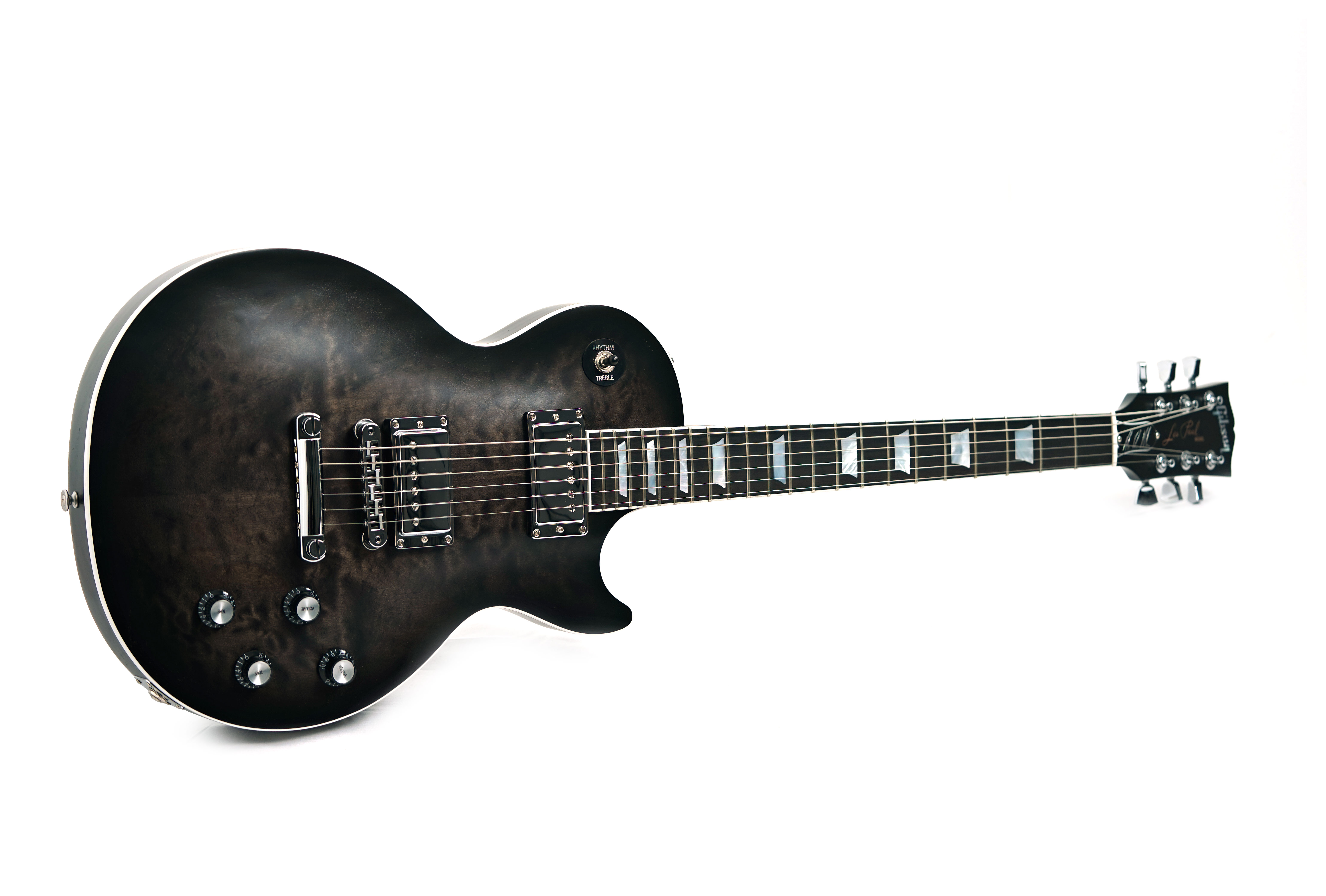 Gibson Mark Morton Les Paul Modern Quilt Translucent Ebony Burst Satin #226850112