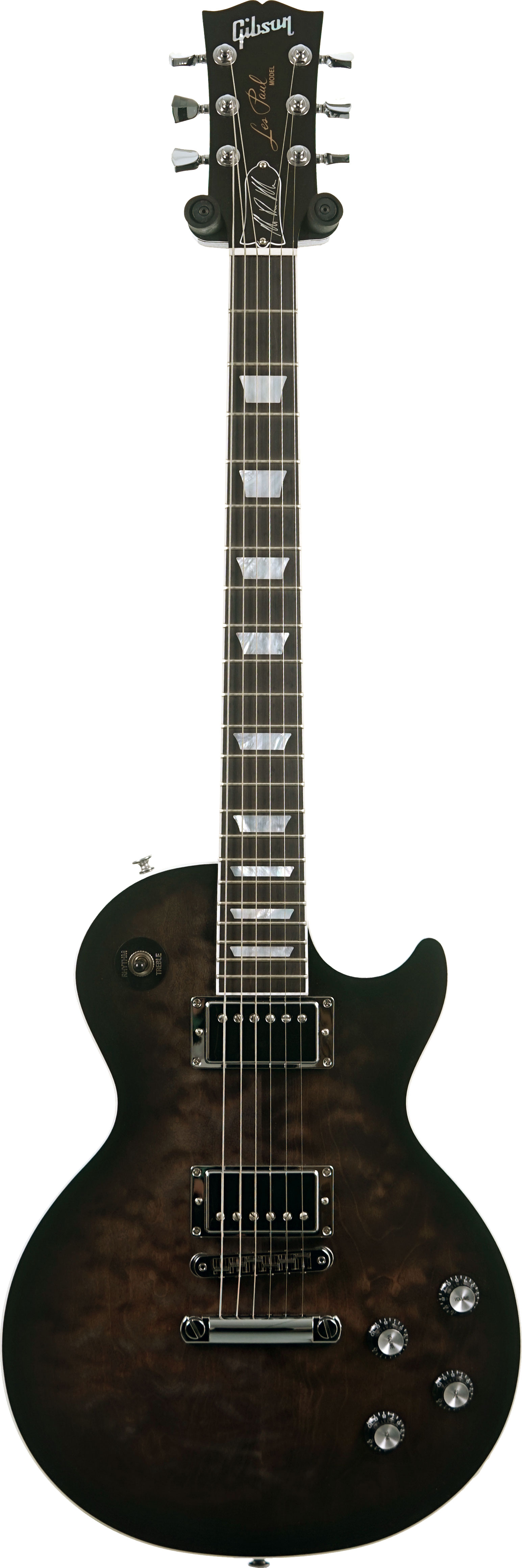 Gibson Mark Morton Les Paul Modern Quilt Translucent Ebony Burst Satin #225550083