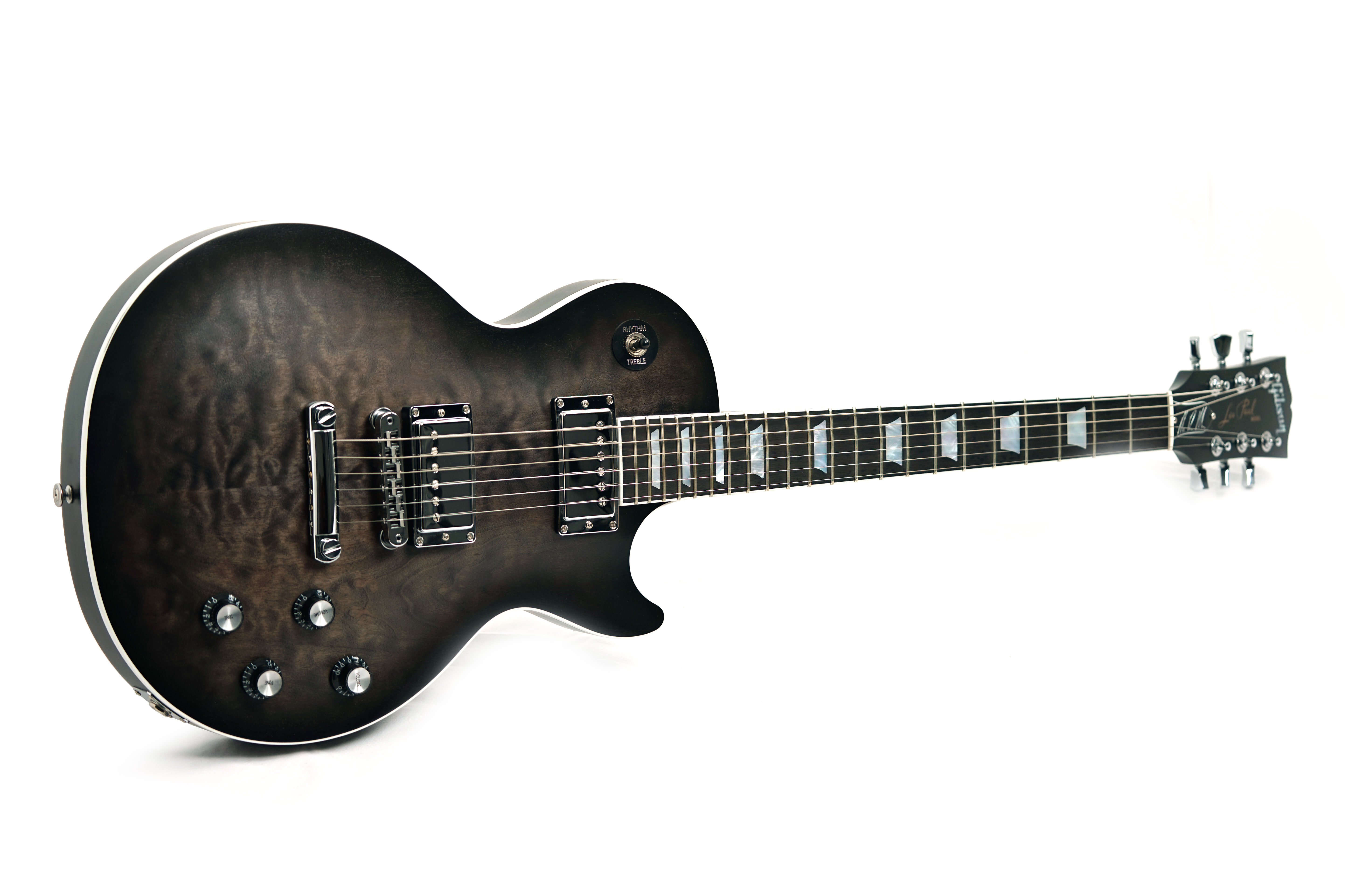 Gibson Mark Morton Les Paul Modern Quilt Translucent Ebony Burst Satin #225550083