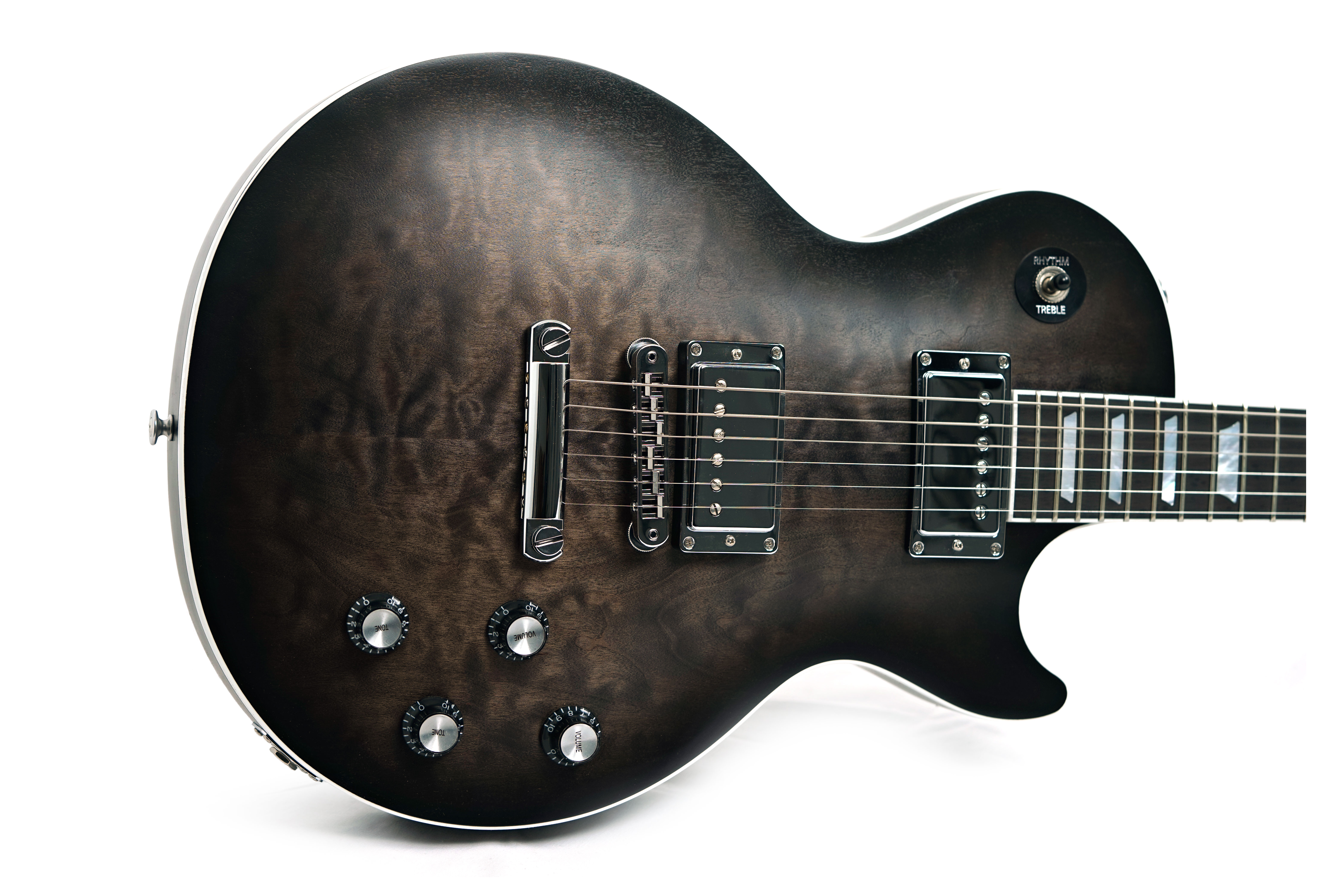 Gibson Mark Morton Les Paul Modern Quilt Translucent Ebony Burst Satin #225550083
