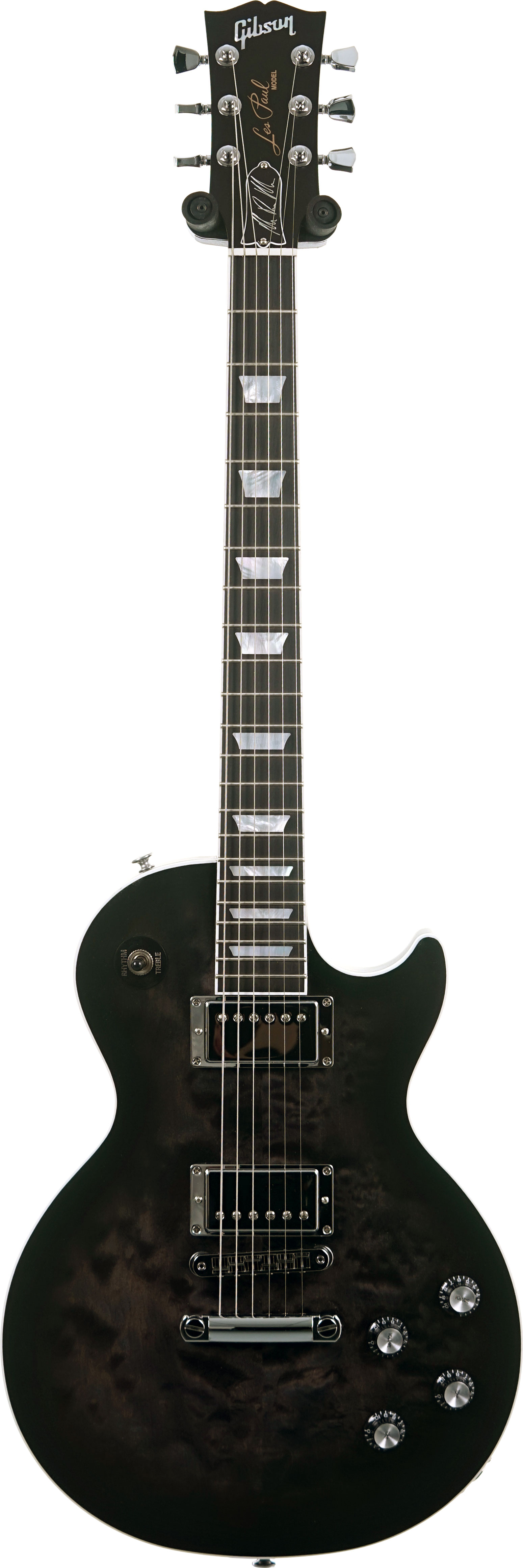 Gibson Mark Morton Les Paul Modern Quilt Translucent Ebony Burst Satin #225450130