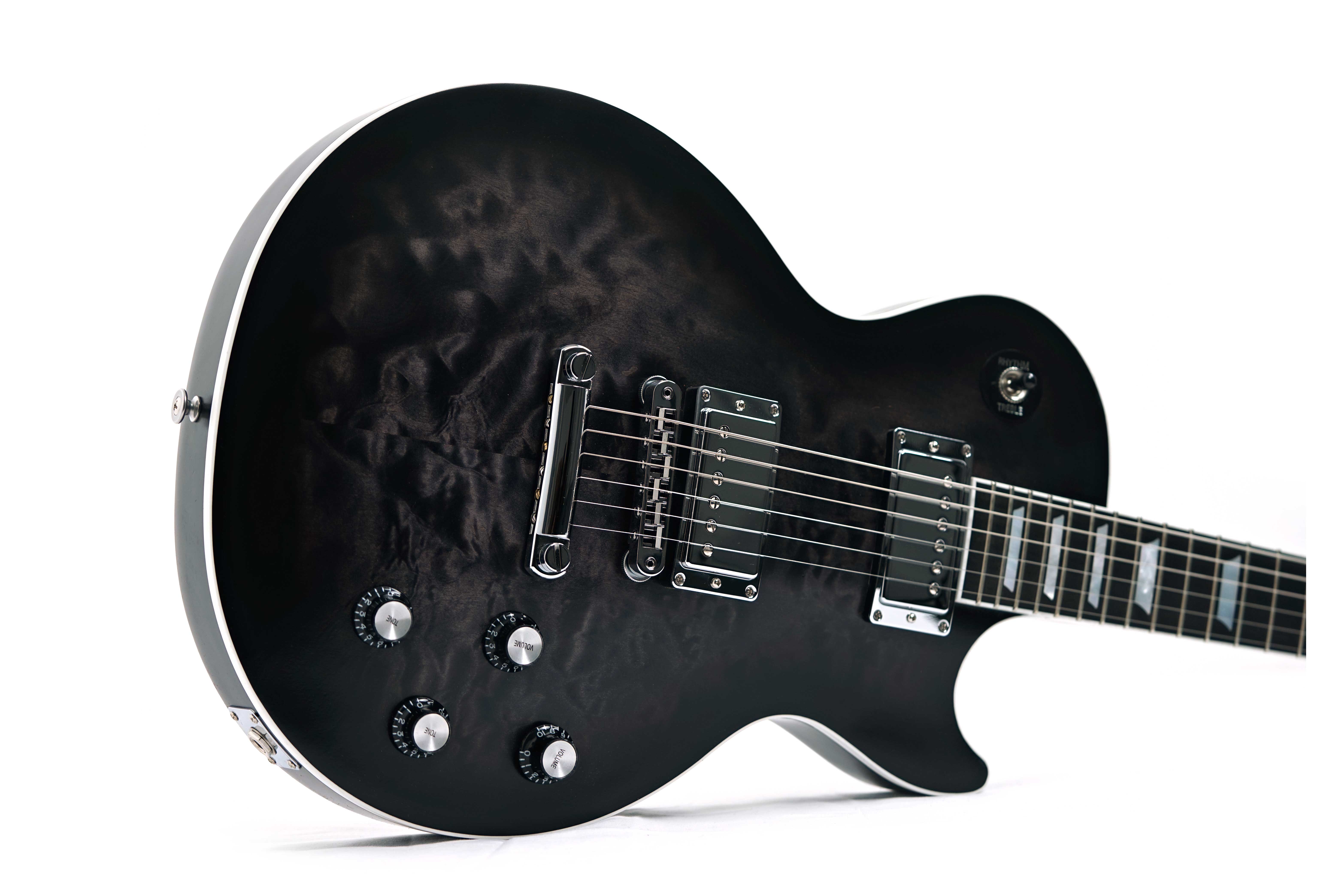 Gibson Mark Morton Les Paul Modern Quilt Translucent Ebony Burst Satin #225450130