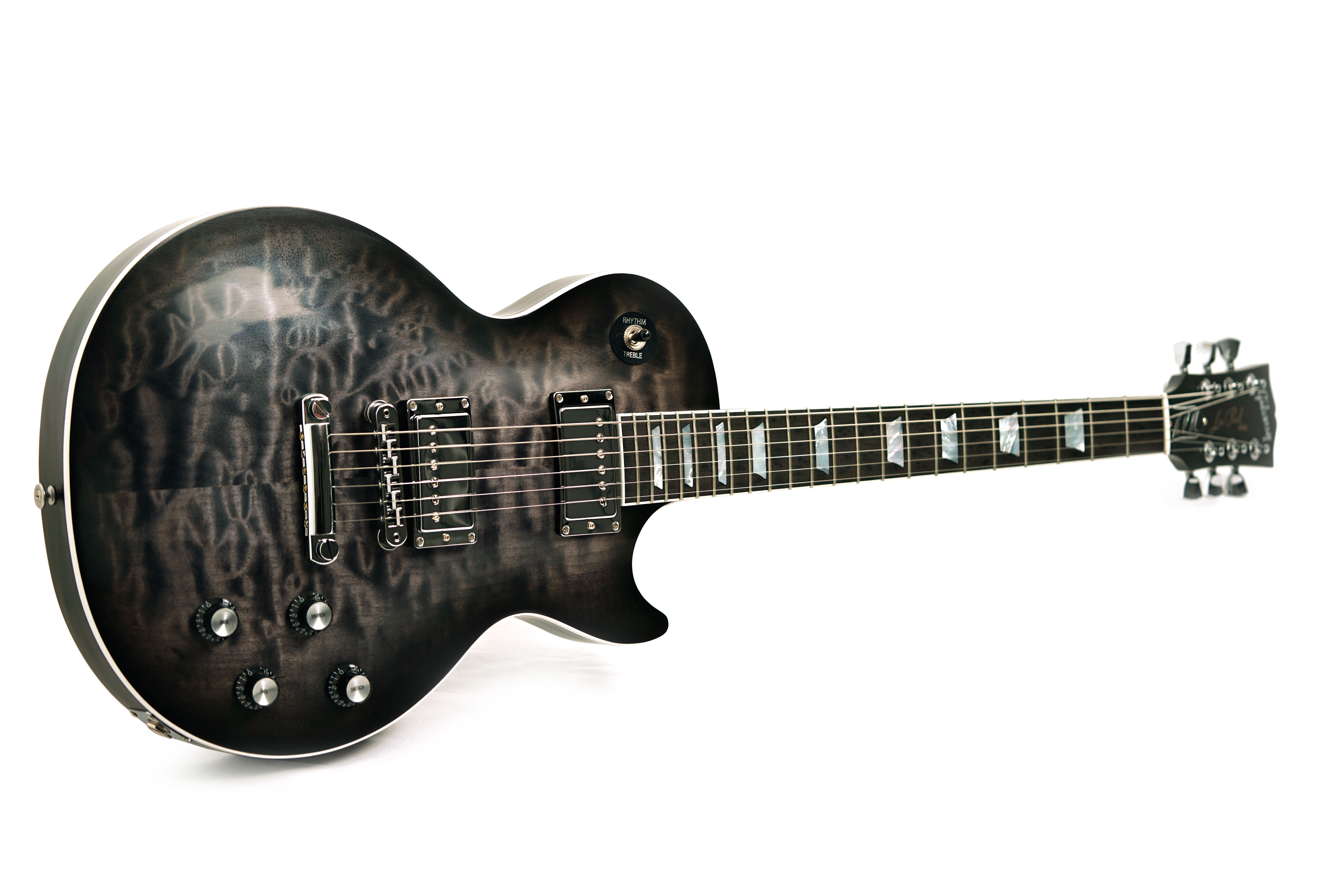 Gibson Mark Morton Les Paul Modern Quilt Translucent Ebony Burst Satin #230950013