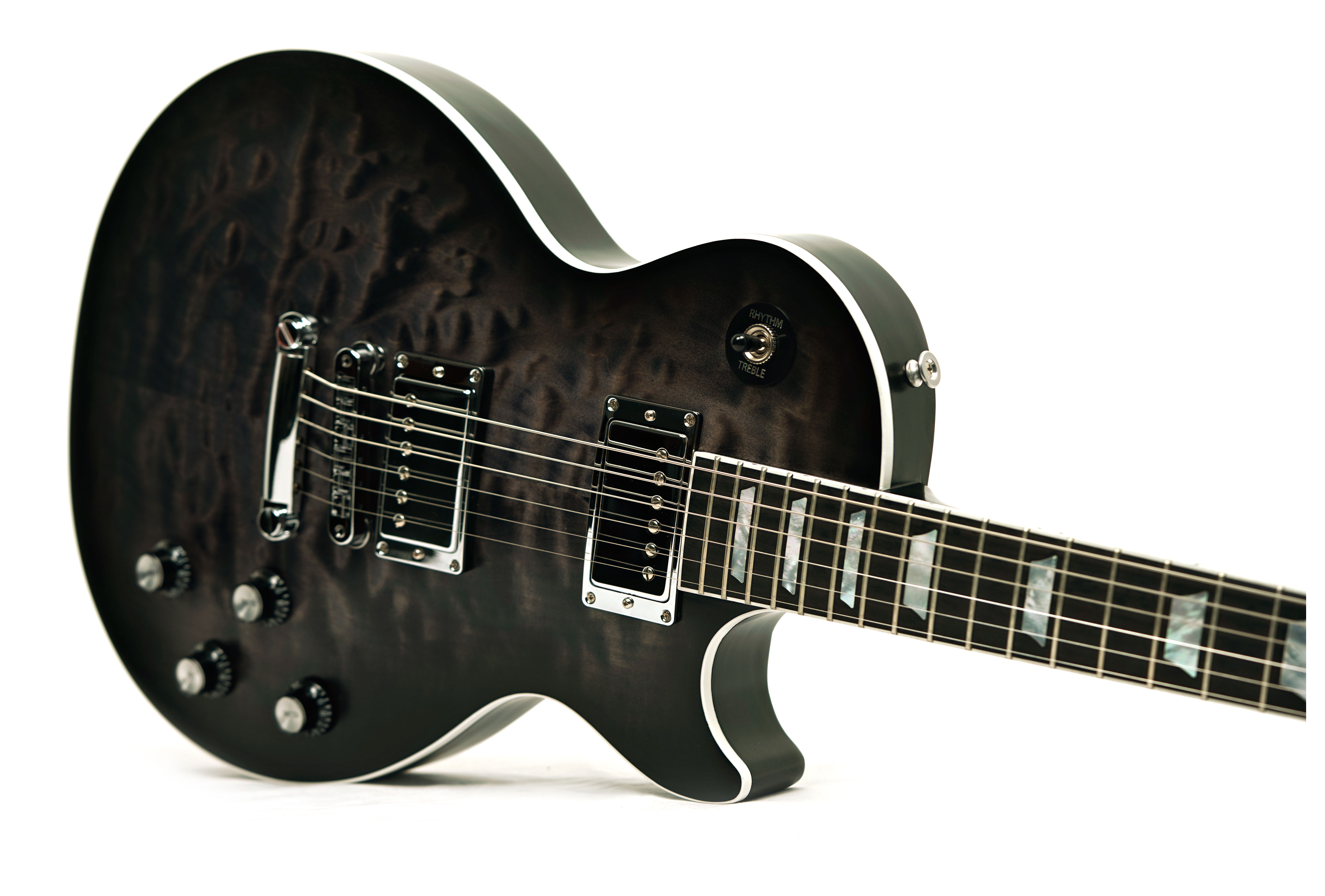 Gibson Mark Morton Les Paul Modern Quilt Translucent Ebony Burst Satin #230950013