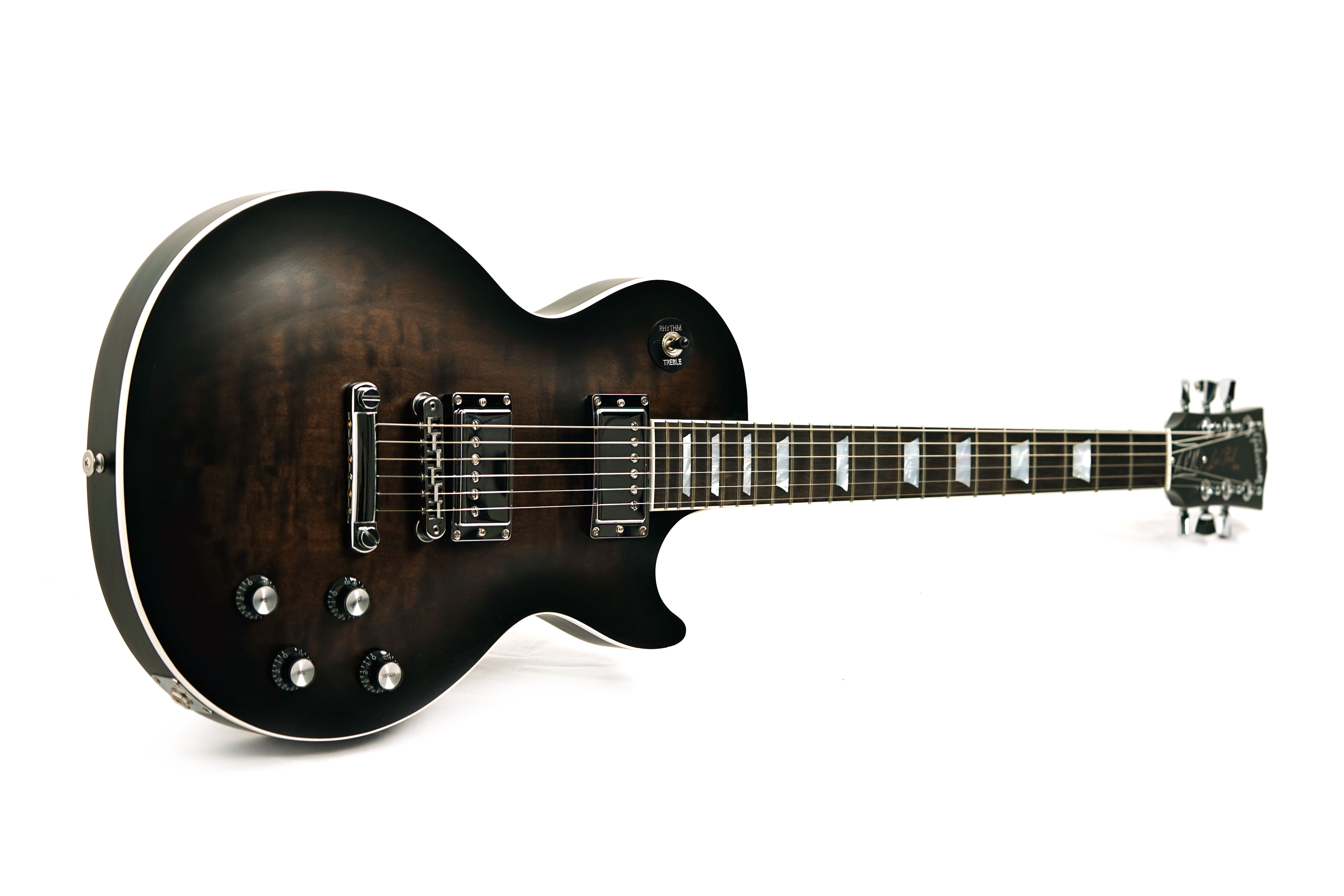 Gibson Mark Morton Les Paul Modern Quilt Translucent Ebony Burst Satin #227250004