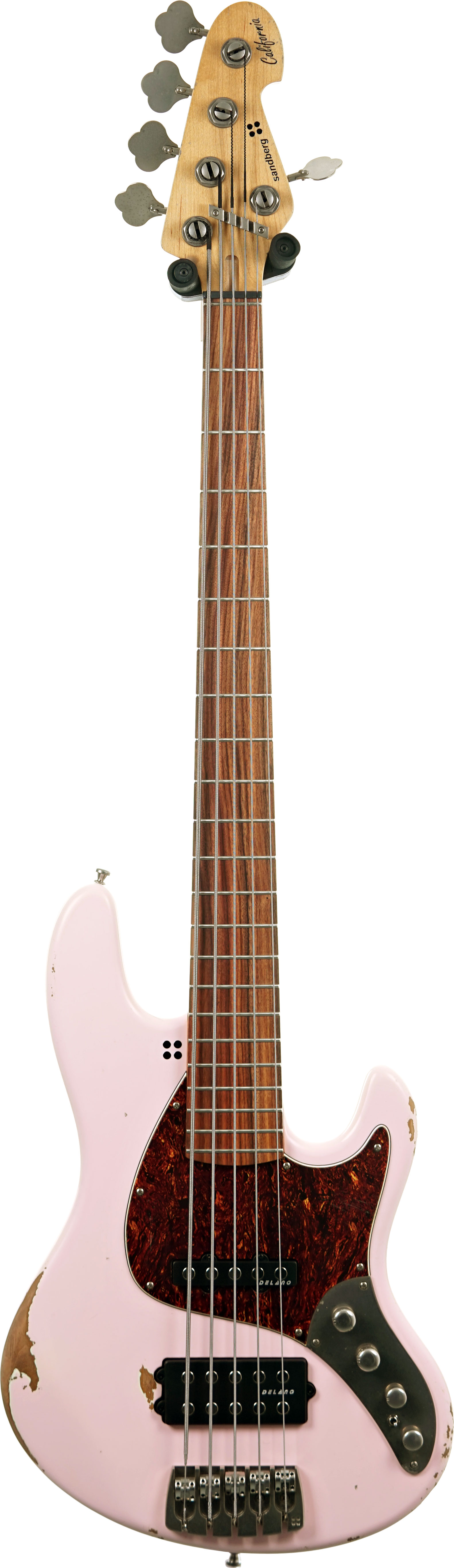 Sandberg California TM 5 String Hardcore Aged Shell Pink #46982