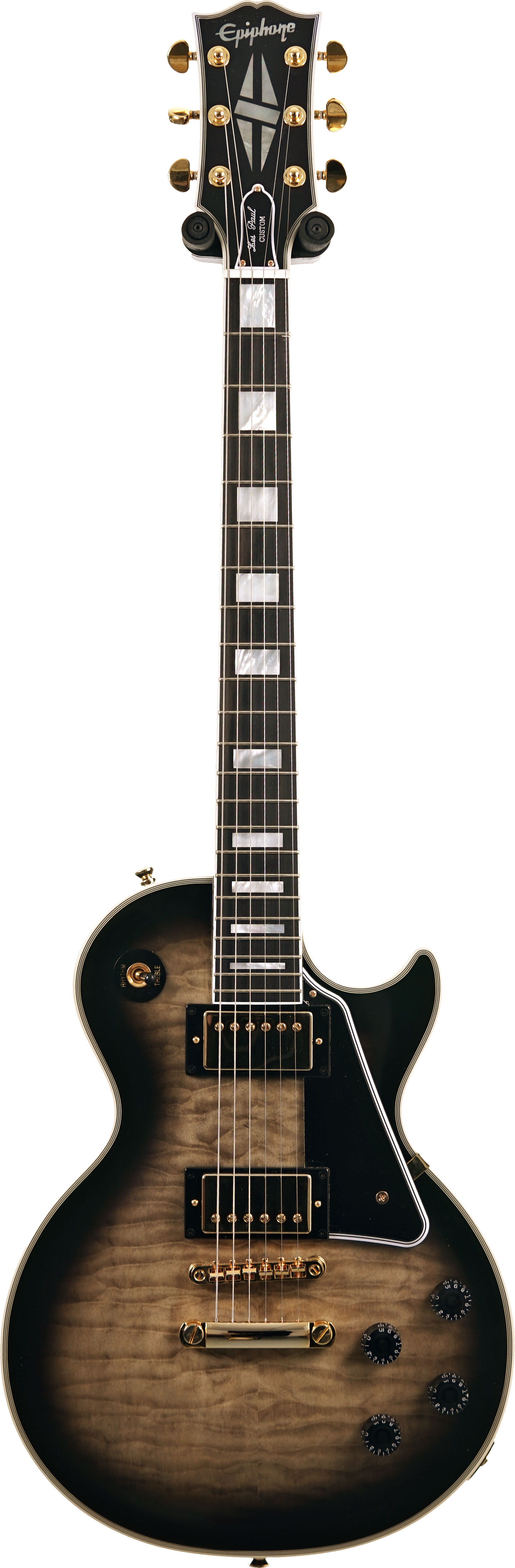 Epiphone Inspired by Gibson Custom Les Paul Custom Quilt Cobra Burst (Ex-Demo) #25081530236