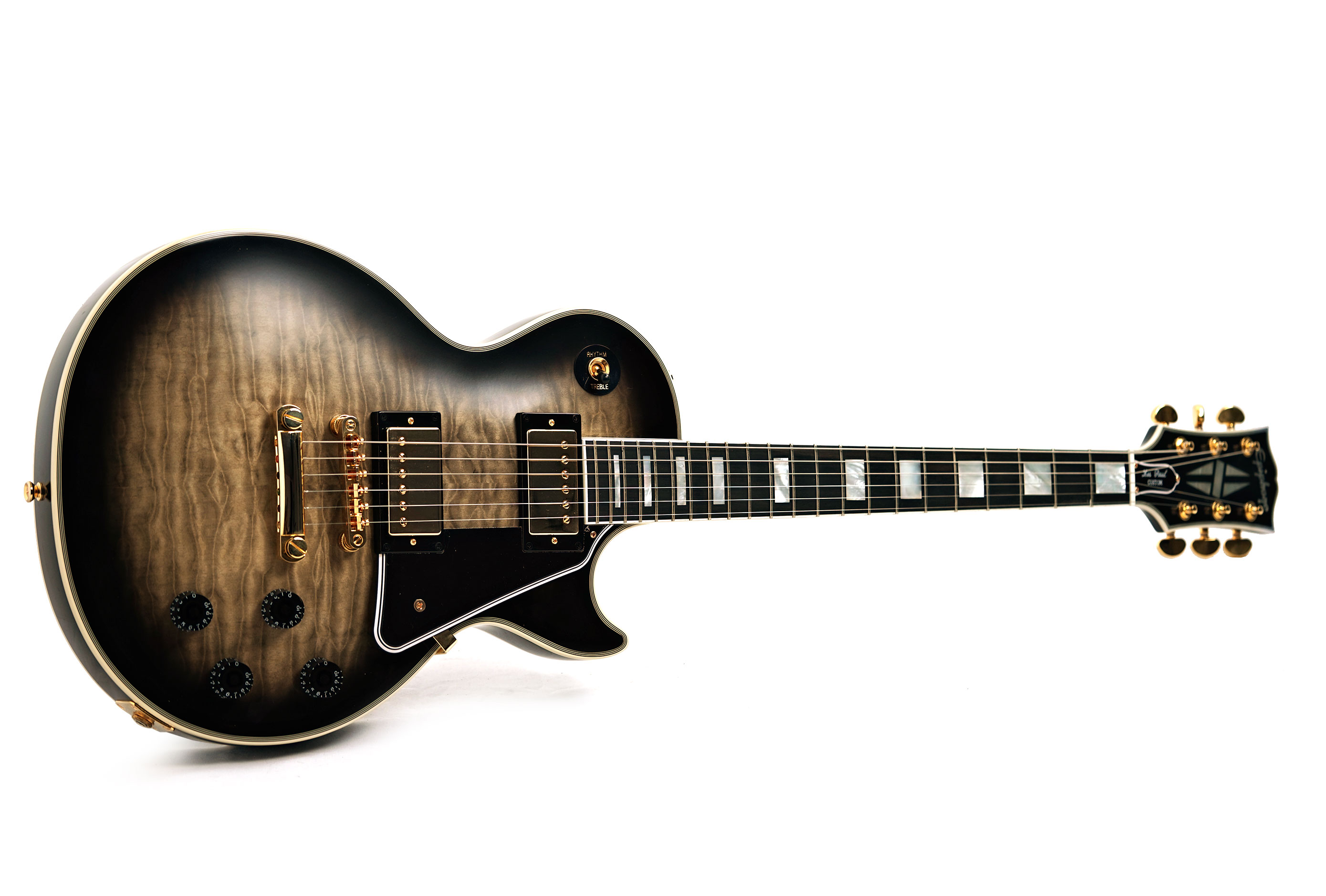 Epiphone Inspired by Gibson Custom Les Paul Custom Quilt Cobra Burst (Ex-Demo) #25081530236