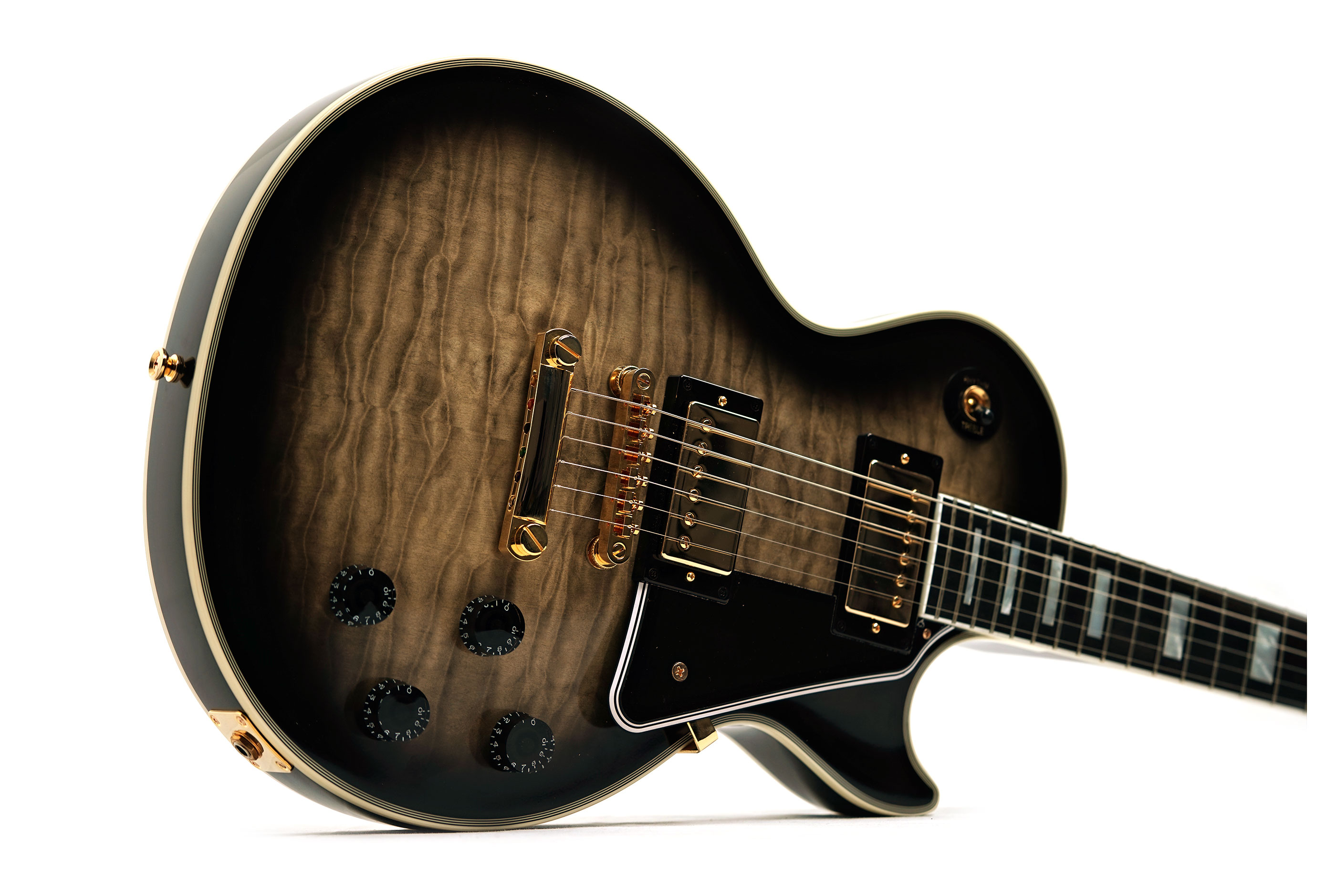 Epiphone Inspired by Gibson Custom Les Paul Custom Quilt Cobra Burst (Ex-Demo) #25081530236