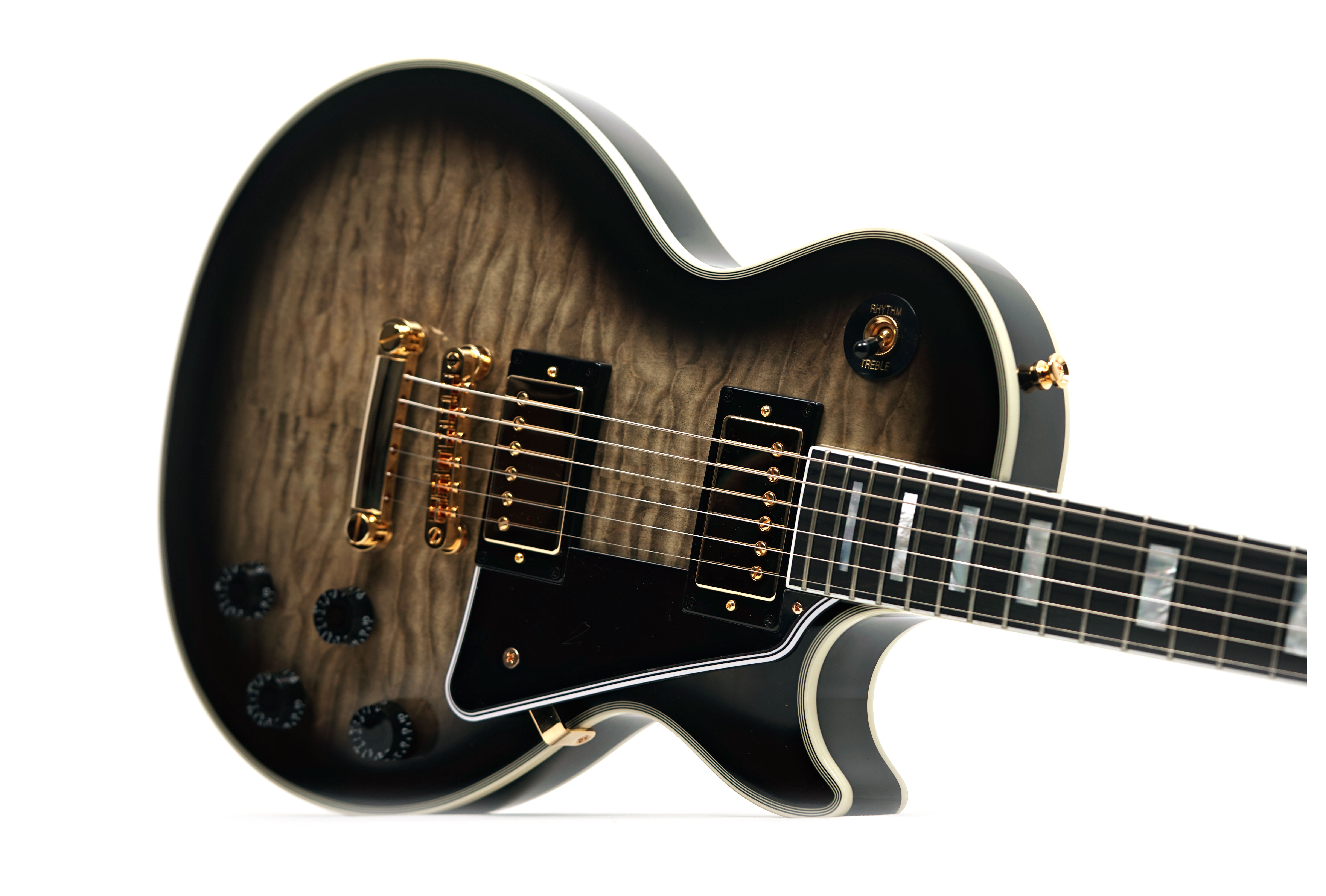 Epiphone Les Paul Custom Quilt Cobra Burst