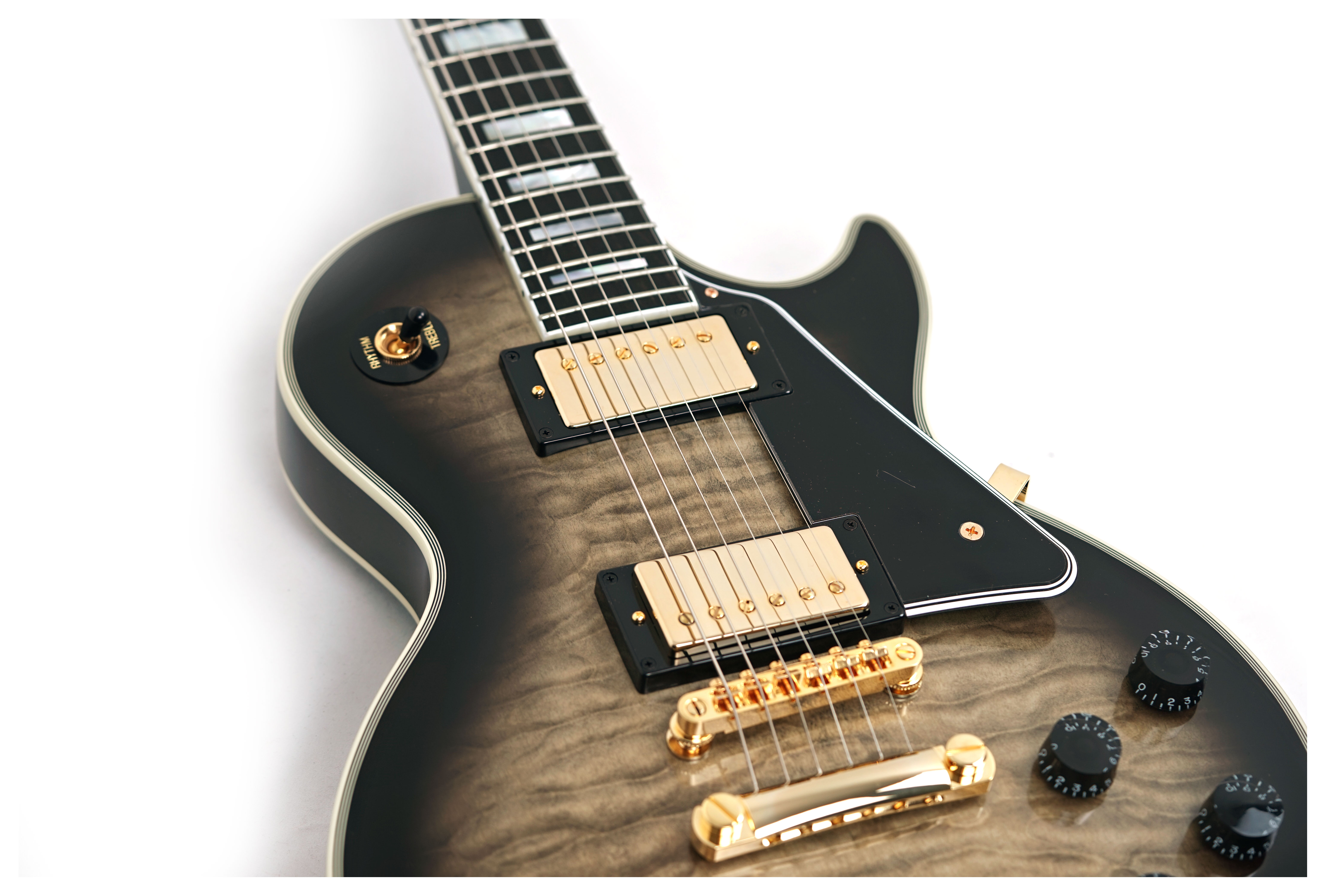 Epiphone Les Paul Custom Quilt Cobra Burst
