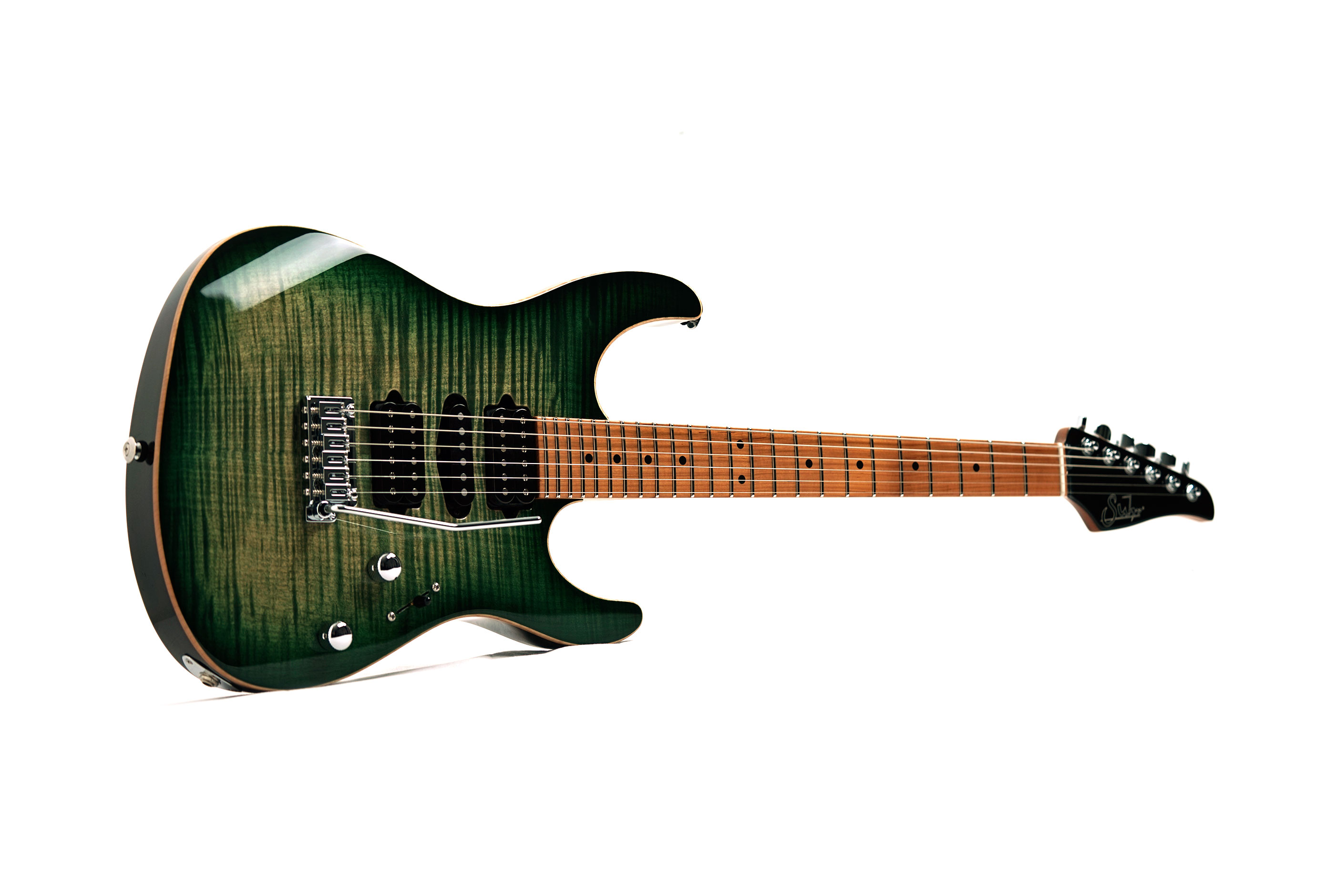 Suhr Modern Plus Trans Green Burst Maple Fingerboard guitarguitar Dealer Select #92011