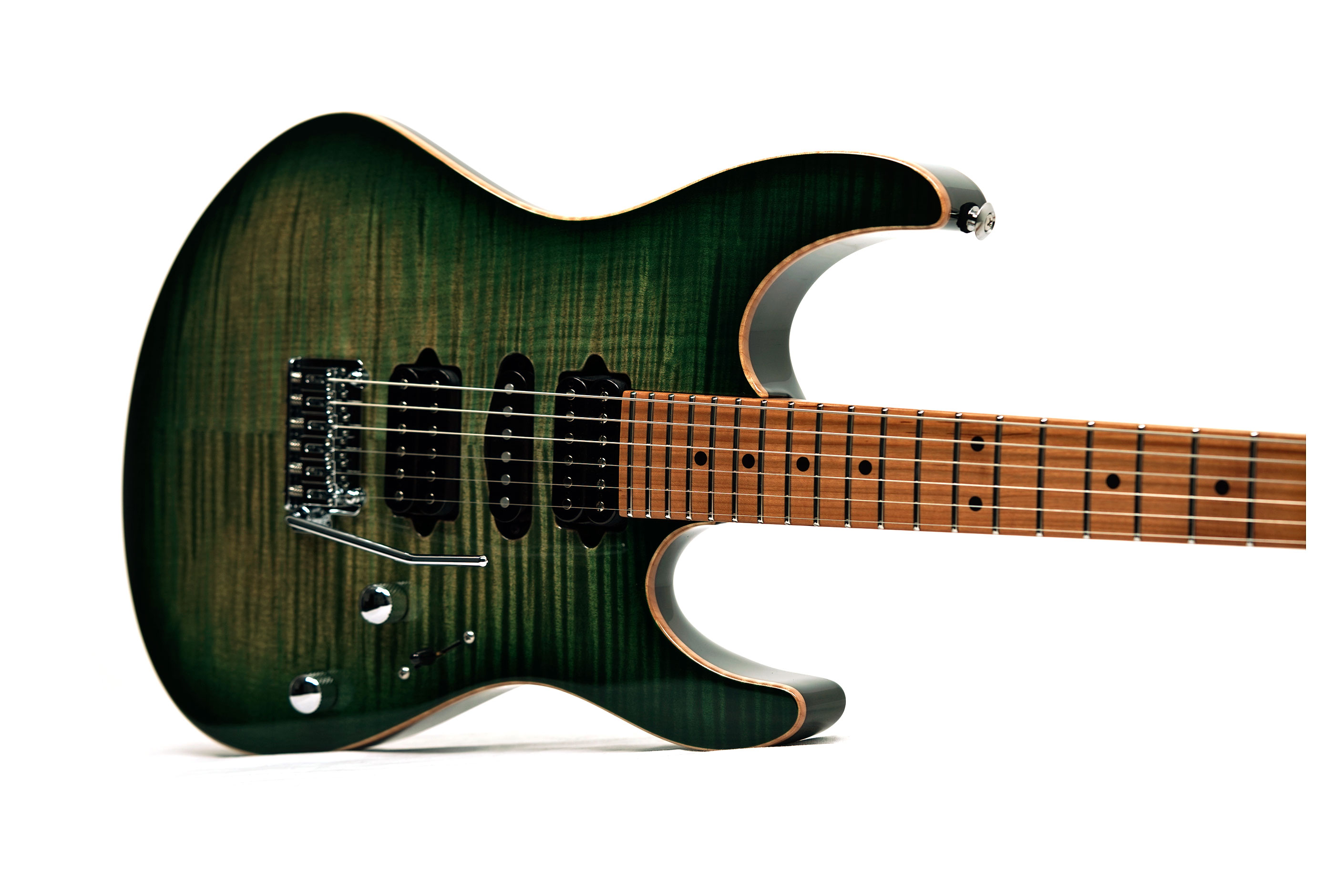 Suhr Modern Plus Trans Green Burst Maple Fingerboard guitarguitar Dealer Select #92011