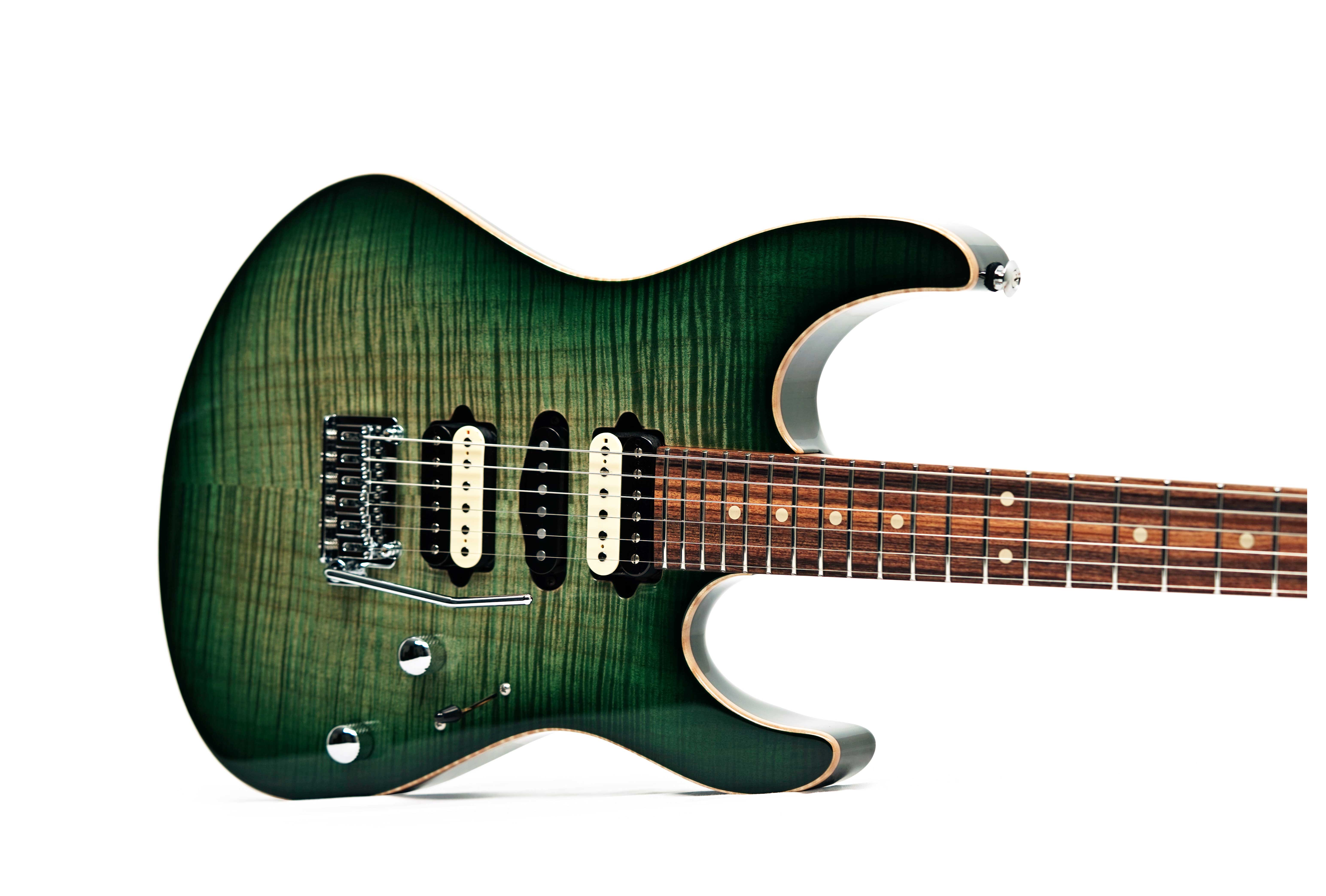 Suhr Modern Plus Trans Green Burst Pau Ferro Fingerboard guitarguitar dealer select #92009