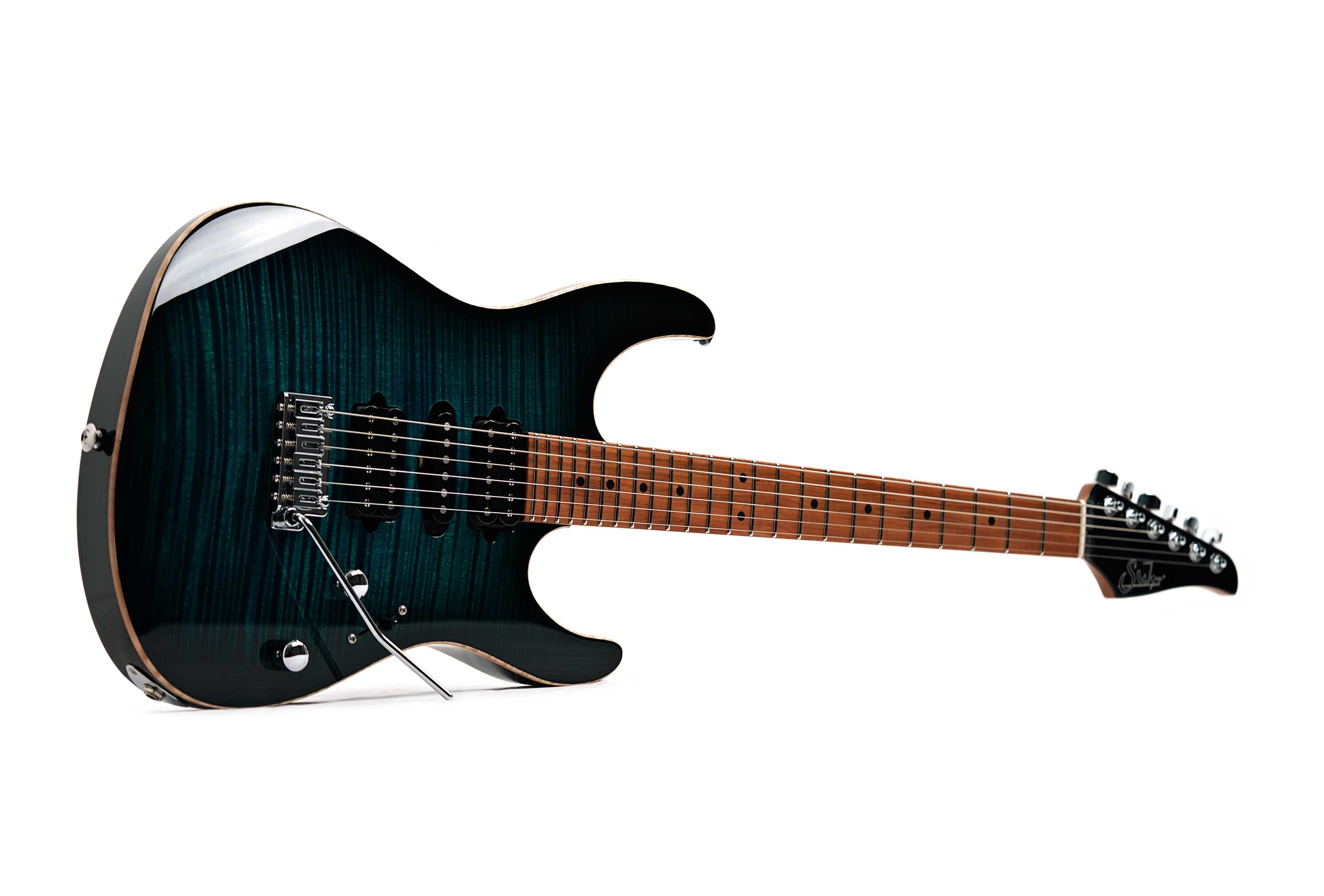 Suhr Modern Plus Trans Teal Burst Maple Fingerboard guitarguitar Select #92016