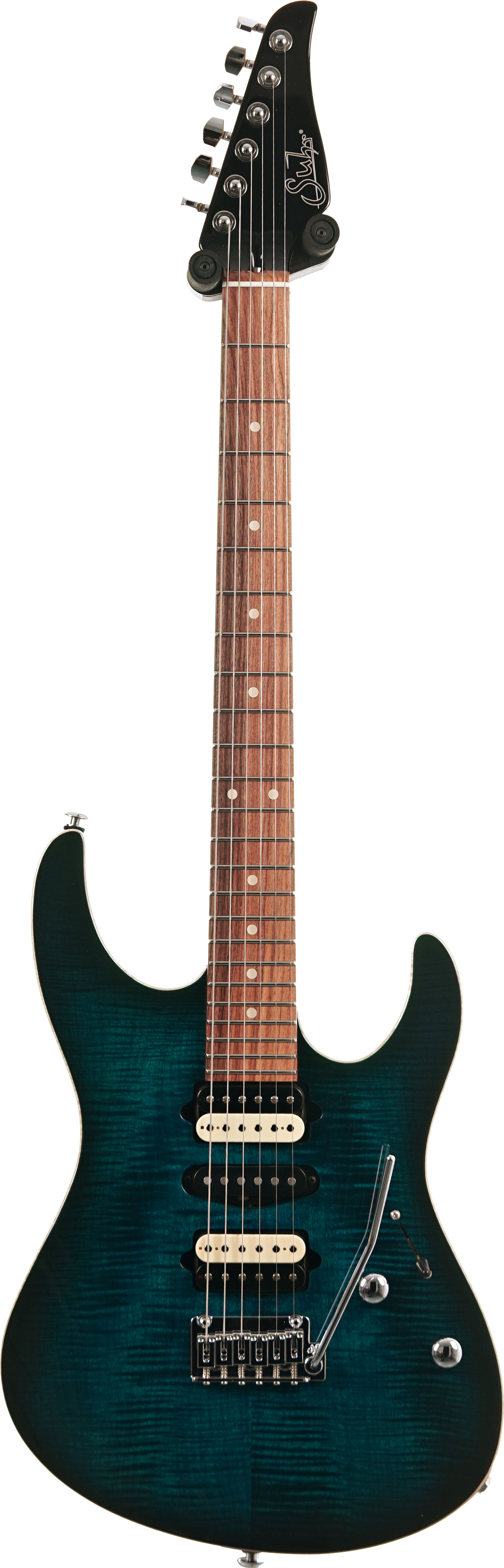 Suhr guitarguitar Dealer Select Modern Plus Trans Teal Burst Pau Ferro Fingerboard #92013