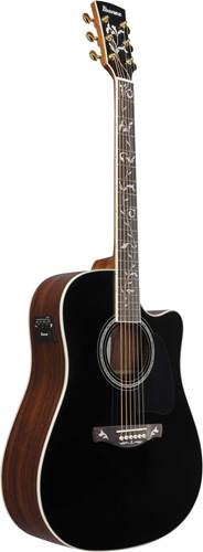Ibanez AW391RCE Dreadnought Electro Acoustic Black Tree Of Life Inlay Ibanez AW391RCE Dreadnought Electro Acoustic Black Tree Of Life Inlay