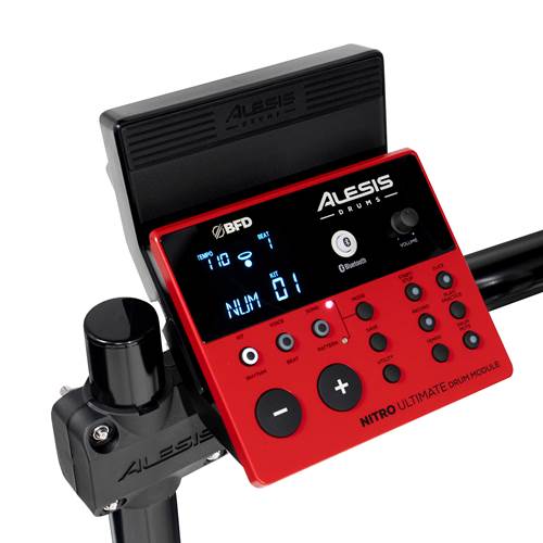 Alesis Nitro Ultimate 9-Piece Professional Electronic Drum Kit with Stand-Mounted Hi-Hat and Bluetooth Alesis Nitro Ultimate 9-Piece Professional Electronic Drum Kit with Stand-Mounted Hi-Hat and Bluetooth