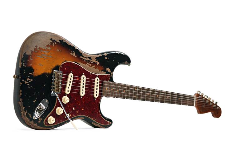 Fender Custom Shop 1960 Stratocaster Roasted Alder Super Heavy Relic Aged Black over 2-Color Sunburst #CZ580936 Fender Custom Shop 1960 Stratocaster Roasted Alder Super Heavy Relic Aged Black over 2-Color Sunburst #CZ580936