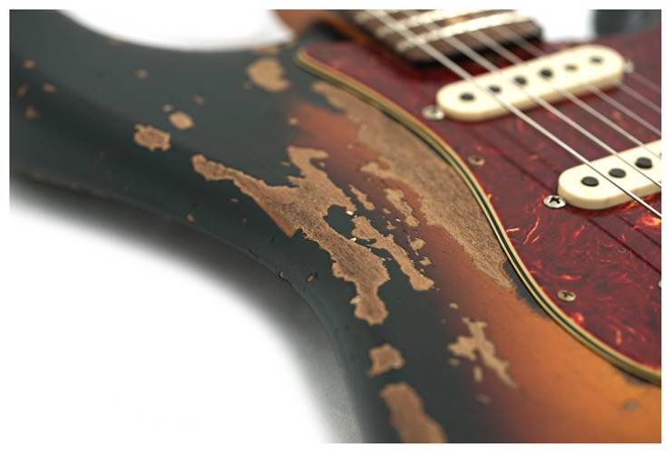 Fender Custom Shop 1960 Stratocaster Roasted Alder Super Heavy Relic Aged Black over 2-Color Sunburst #CZ580936 Fender Custom Shop 1960 Stratocaster Roasted Alder Super Heavy Relic Aged Black over 2-Color Sunburst #CZ580936