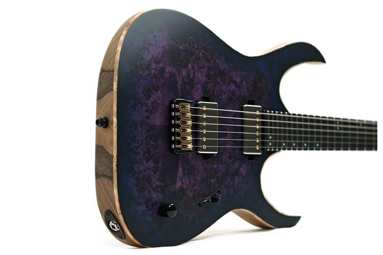Mayones Duvell Elite 6 Eye Poplar 4A Trans Dirty Purple Blue Burst #DF2411882 Mayones Duvell Elite 6 Eye Poplar 4A Trans Dirty Purple Blue Burst #DF2411882