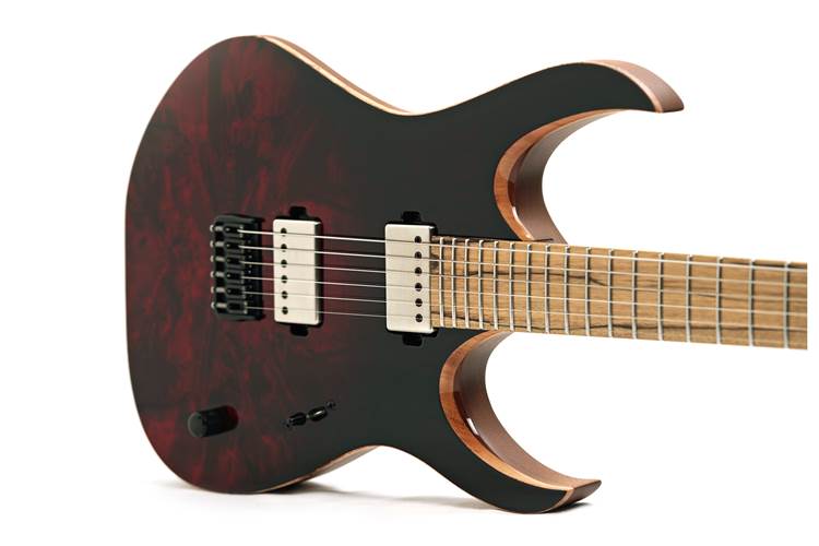 Mayones Duvell Elite 6 Blood Red Fade Pale Moon Ebony 3A Fretboard #DF2505041 Mayones Duvell Elite 6 Blood Red Fade Pale Moon Ebony 3A Fretboard #DF2505041