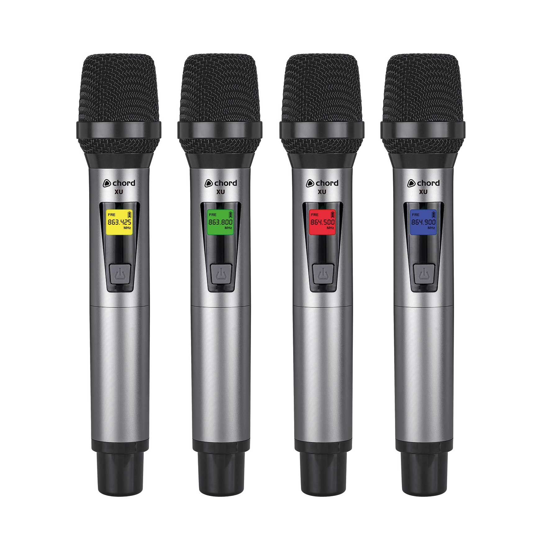 Chord XU series UHF Microphone Systems 4 Channel Handheld