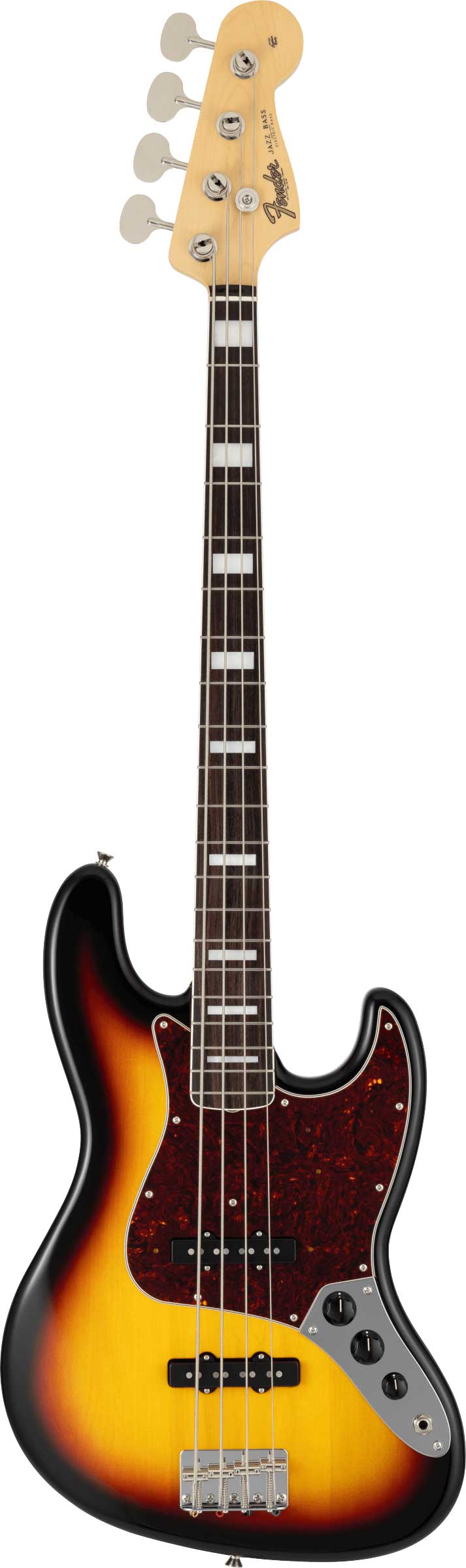 Fender Made in Japan Traditional Late 60s Jazz Bass 3 Colour Sunburst Rosewood Fingerboard